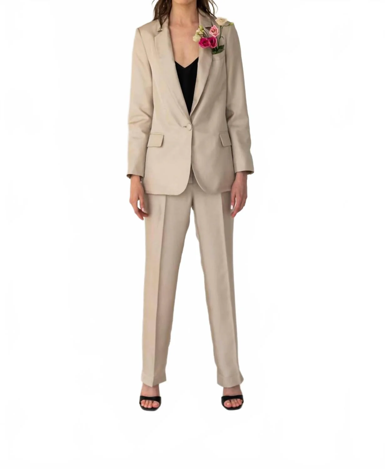 Silk Pants In Champagne