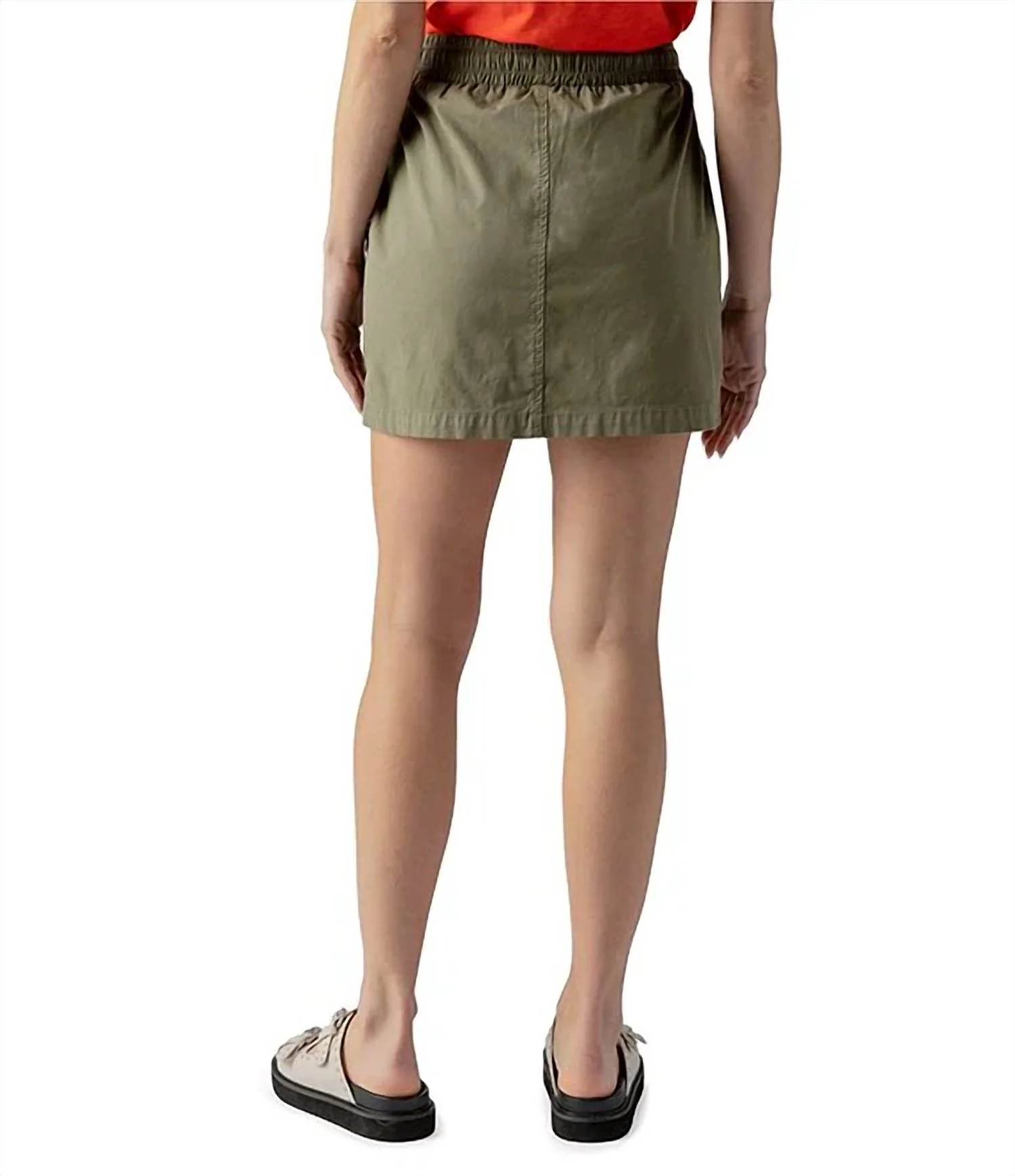 Cargo Pull On Skirt In Burnt Olive