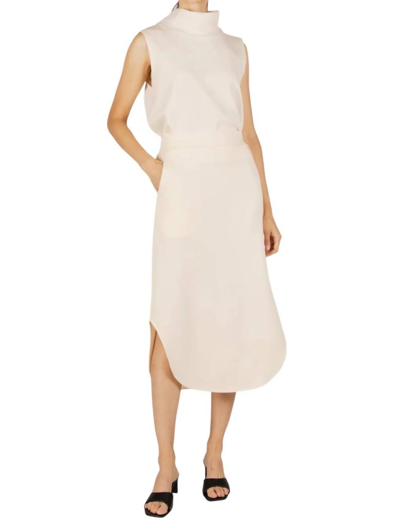 Diana Midi Skirt In Eggshell