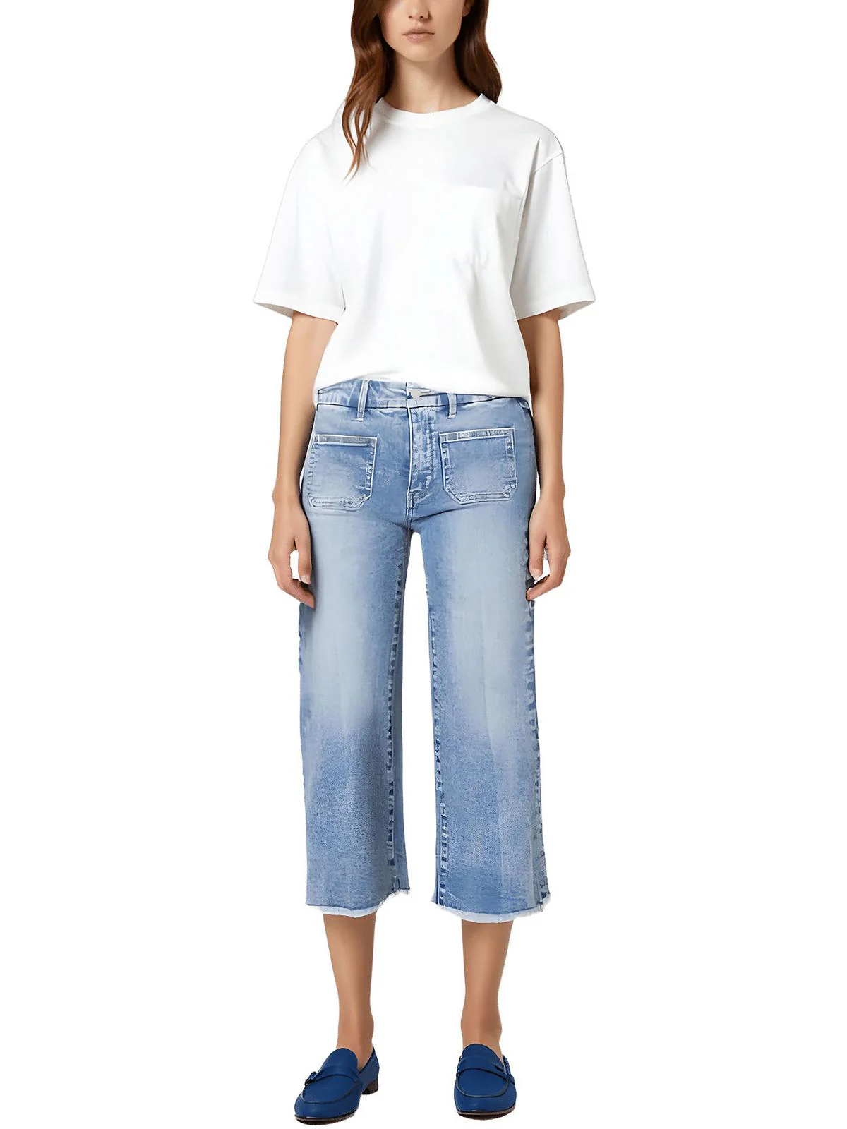 Womens Crop Denim Capri Jeans