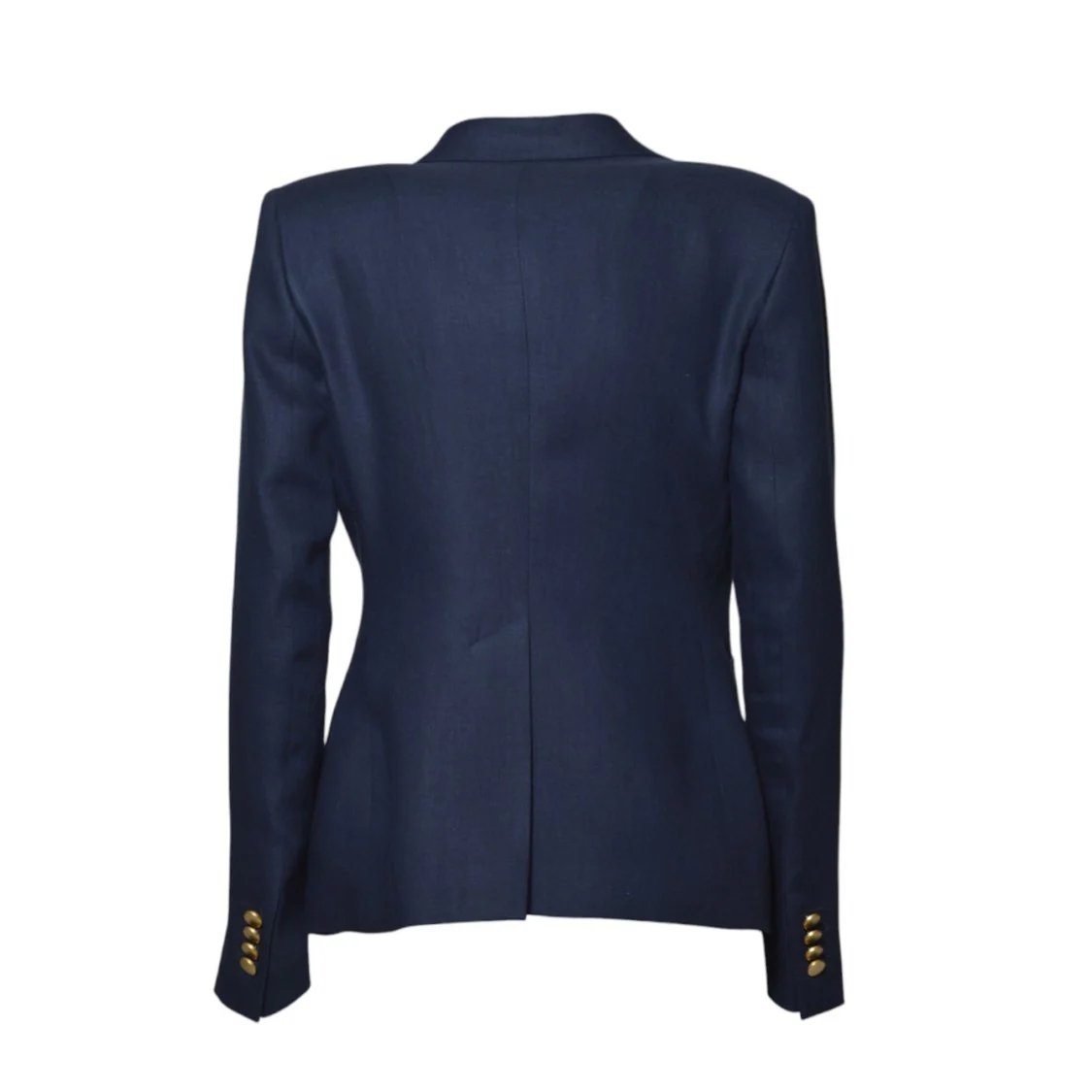 J-Coral Dark Blue Linen Double Breasted Jacket