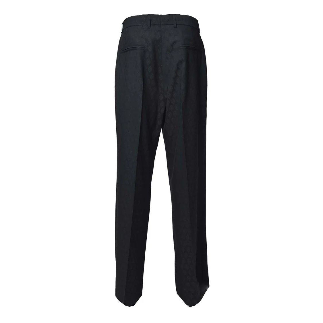 Black Palazzo Pants In Lana Jacquard