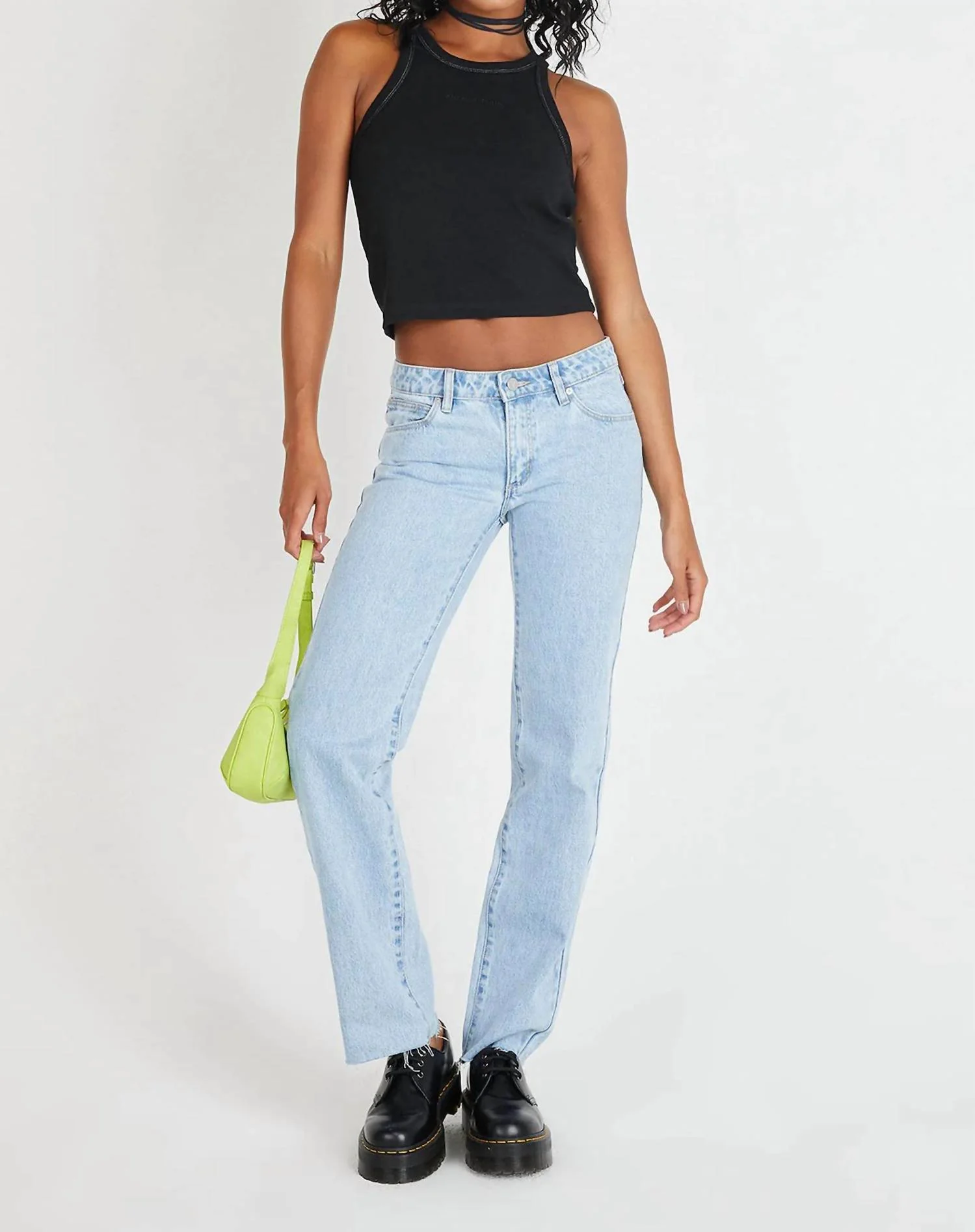 Walk Away 99 Low Straight Jean In Bright Blue Stone Wash