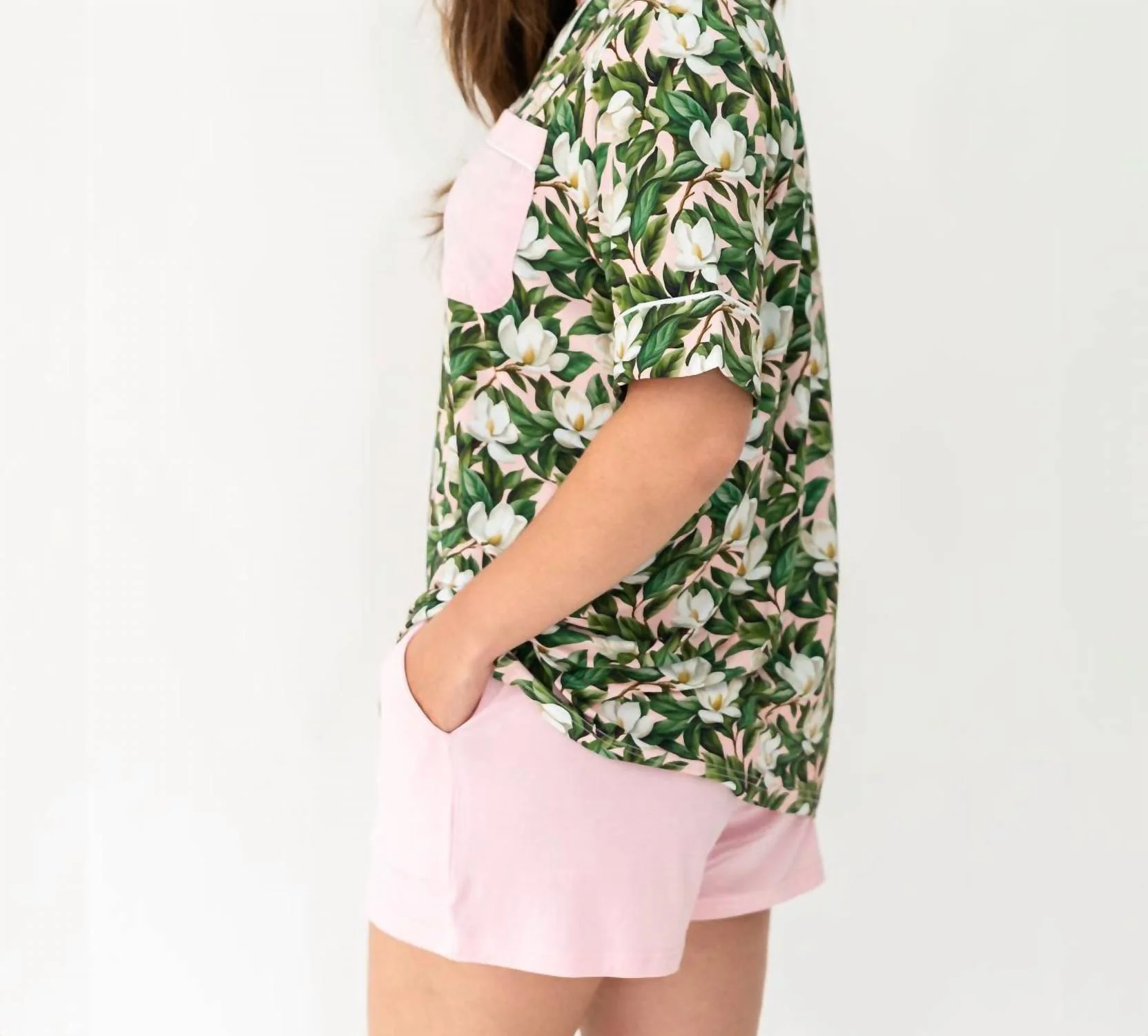 Women's Magnolia Bamboo Luxe Lounge Short Set In Multi