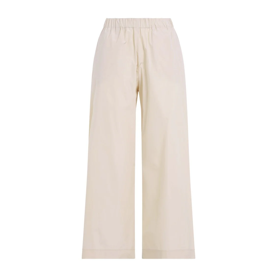 Beige Wide Leg Trousers