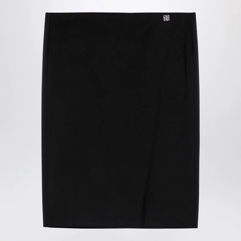 Givenchy Women's Wool Skirt With Metal Button 4G