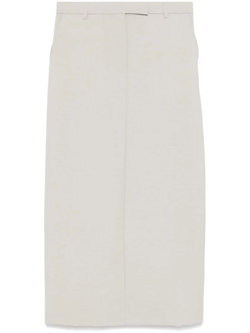 Light Grey Wool Skirt