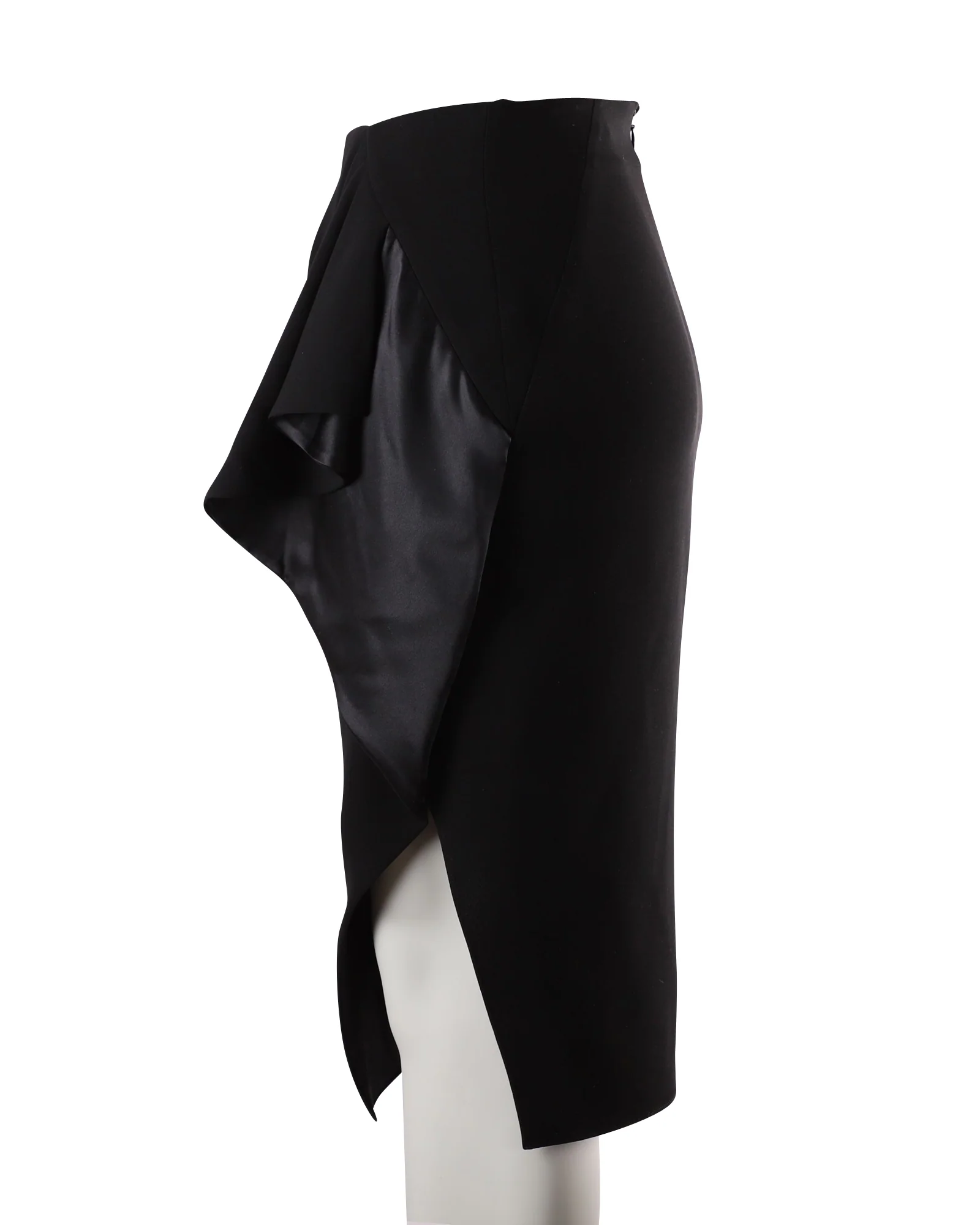 Altuzarra Draped Pencil Skirt in Black Triacetate