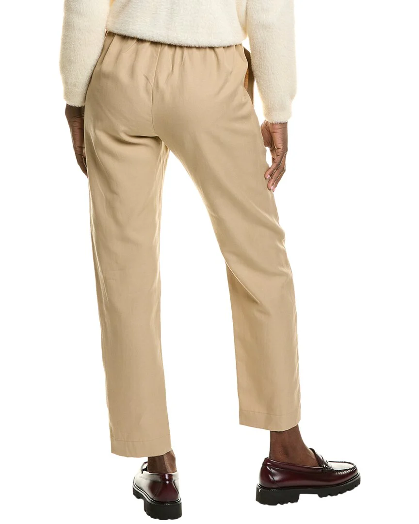 Enza Costa Twill Linen-Blend Easy Pant