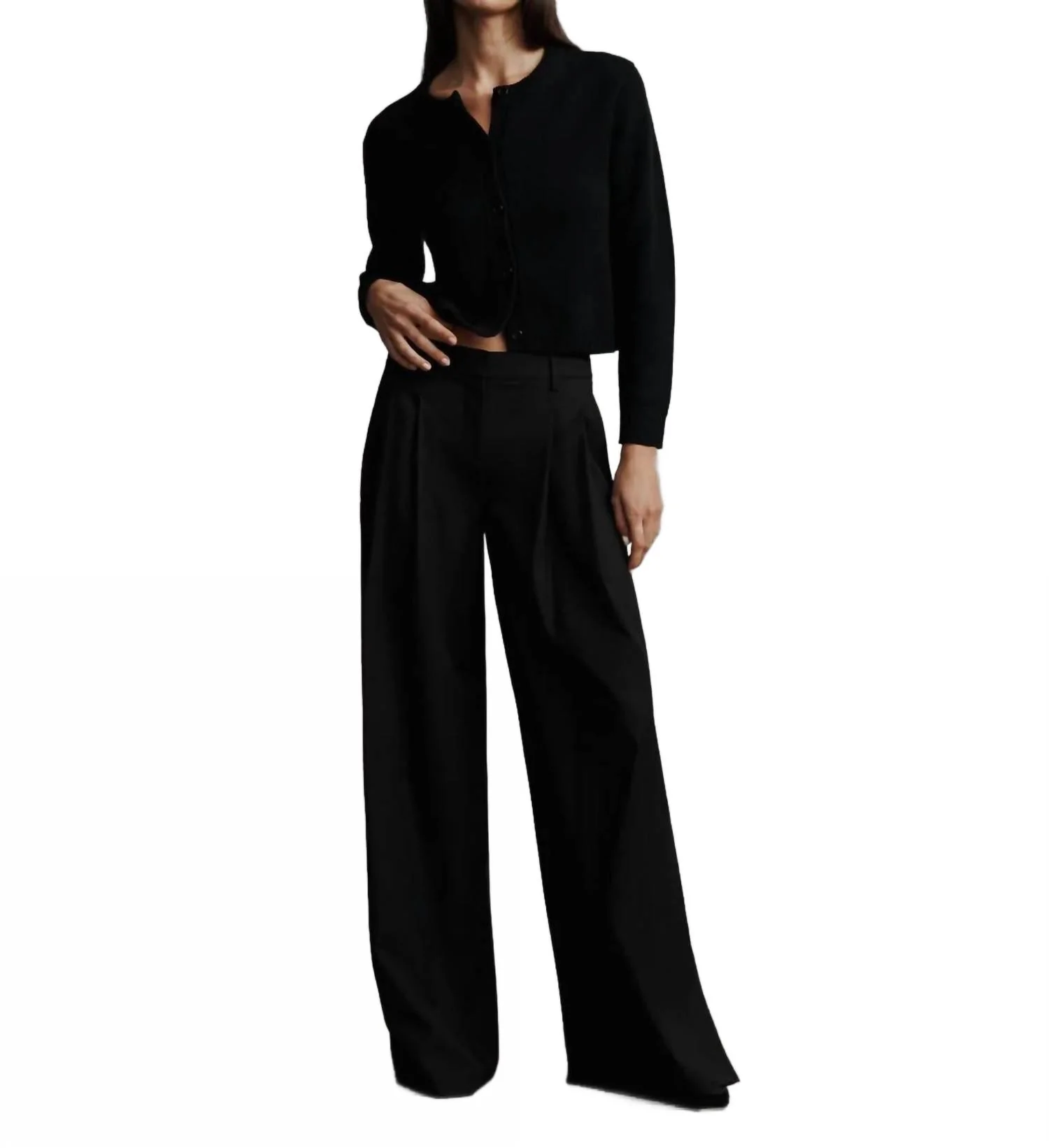 Didi Pant In Wool Twill In Black