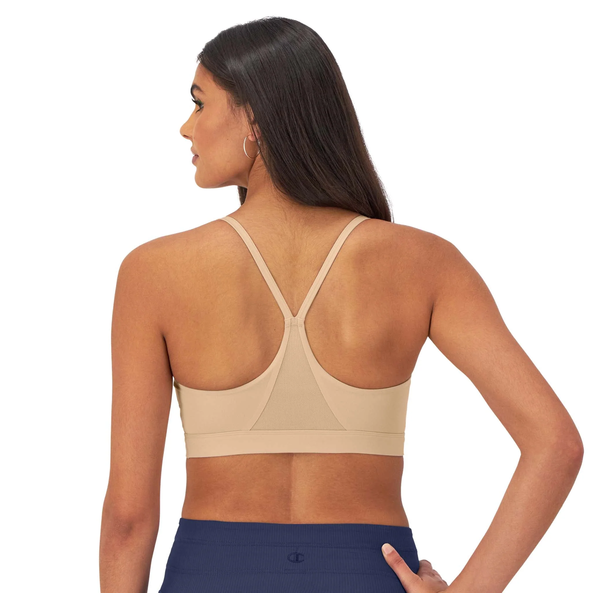 Soft Touch Sports Bra, Tonal C Logo