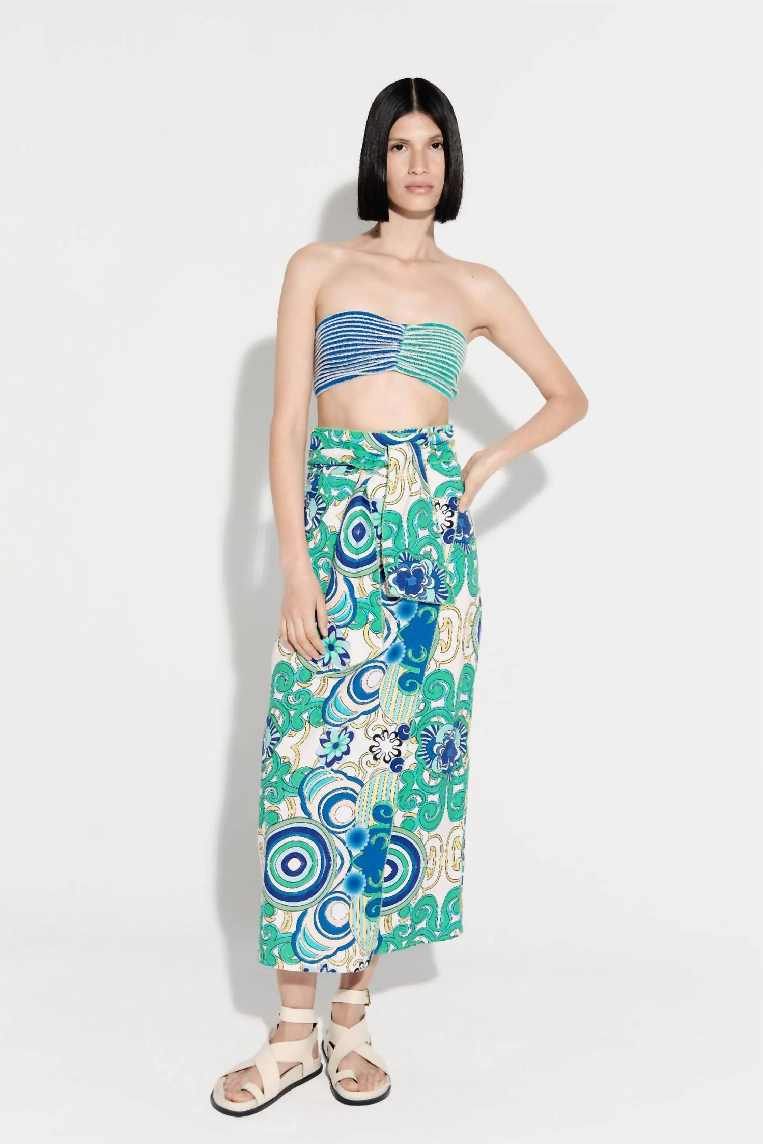 Pancho Maxi Skirt In Blue