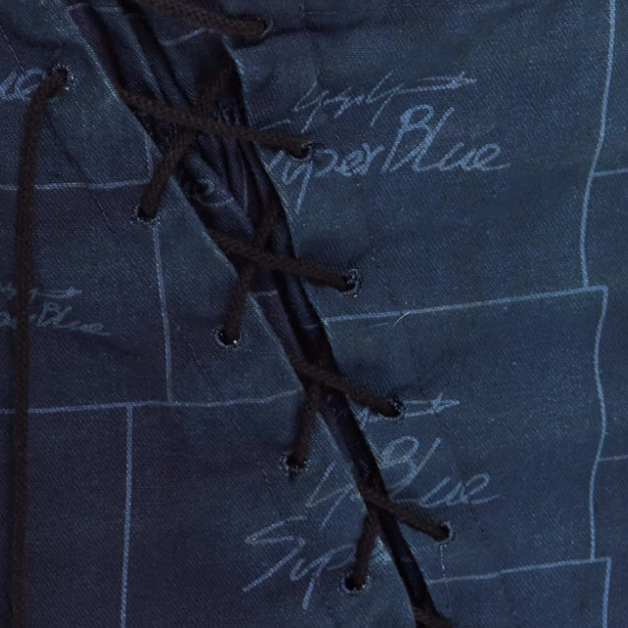 Yohji Yamamoto Noir Super cotton logo print laced up skirt