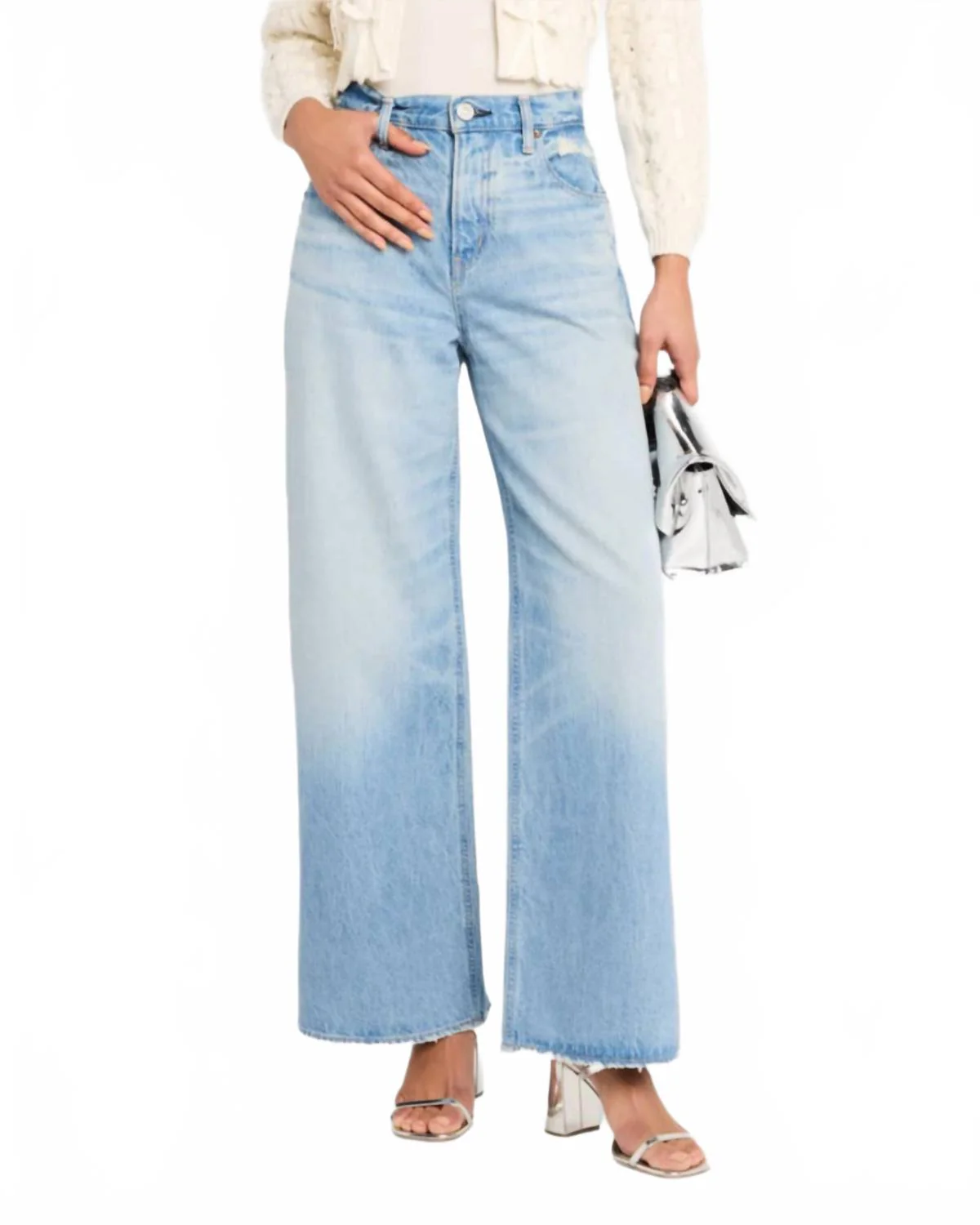 Lowell Super Wide Jeans In Light Blue