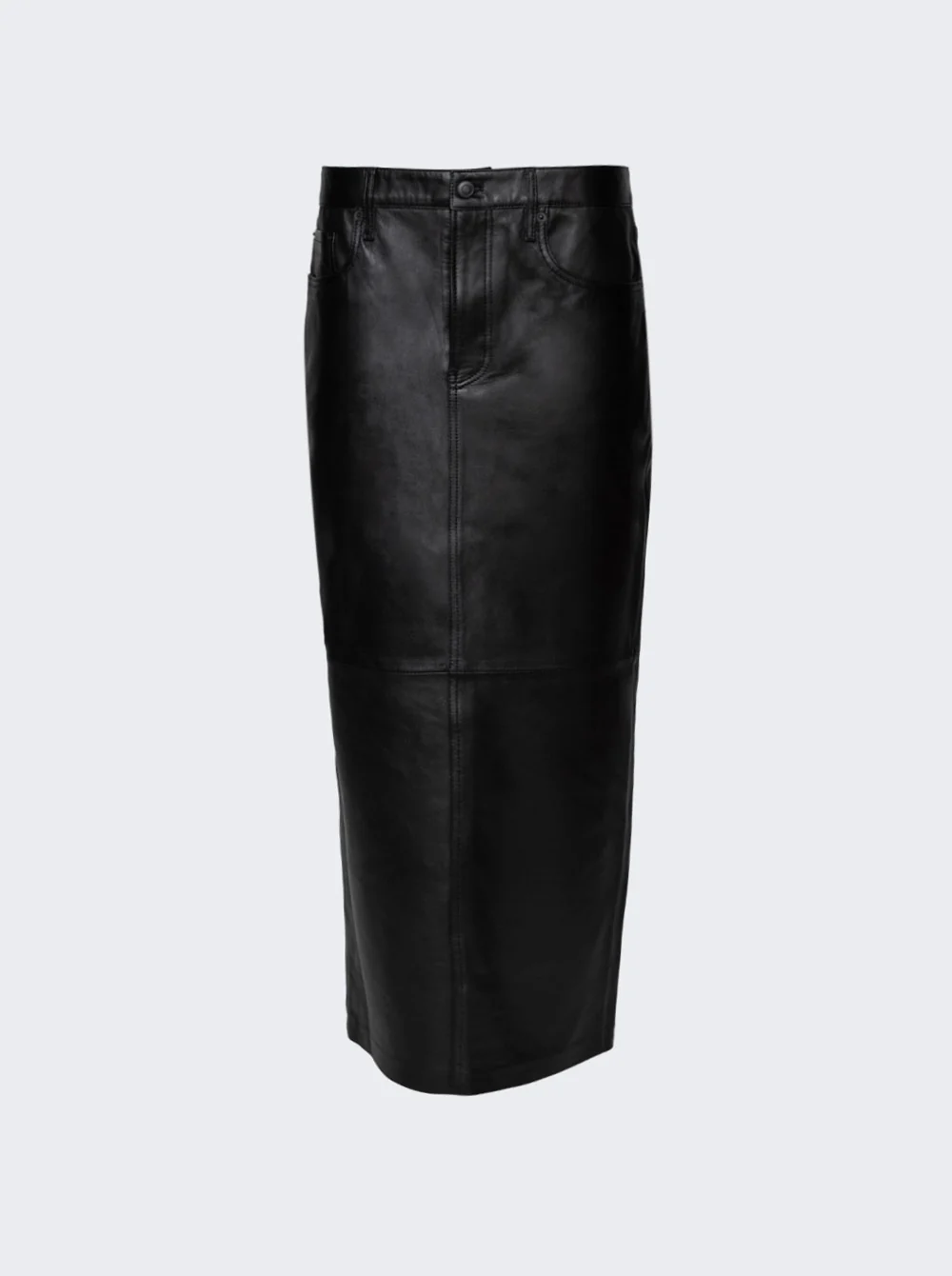 Leather Maxi Column Skirt