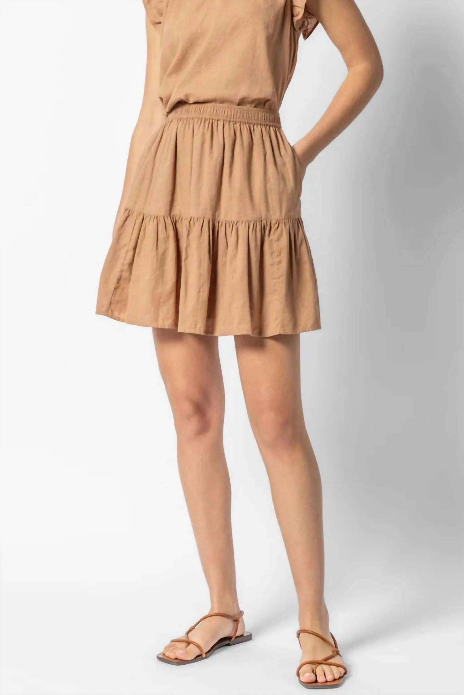Women's Tiered Short Skirt In Beechwood