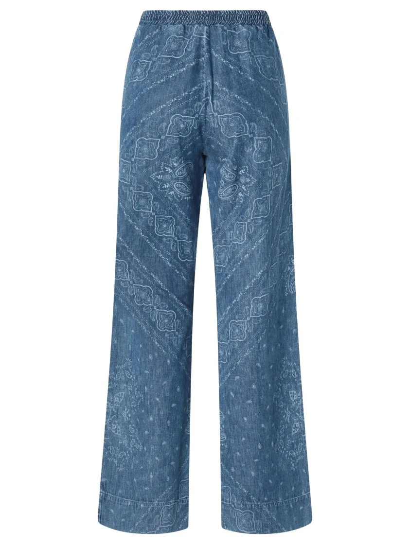 Cotton Jeans With Bandana Pattern
