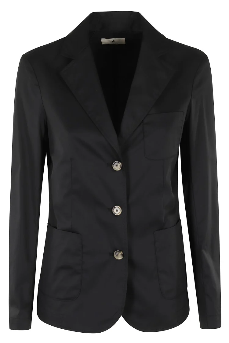 Lightweight Black Blazer With Classic Lapel