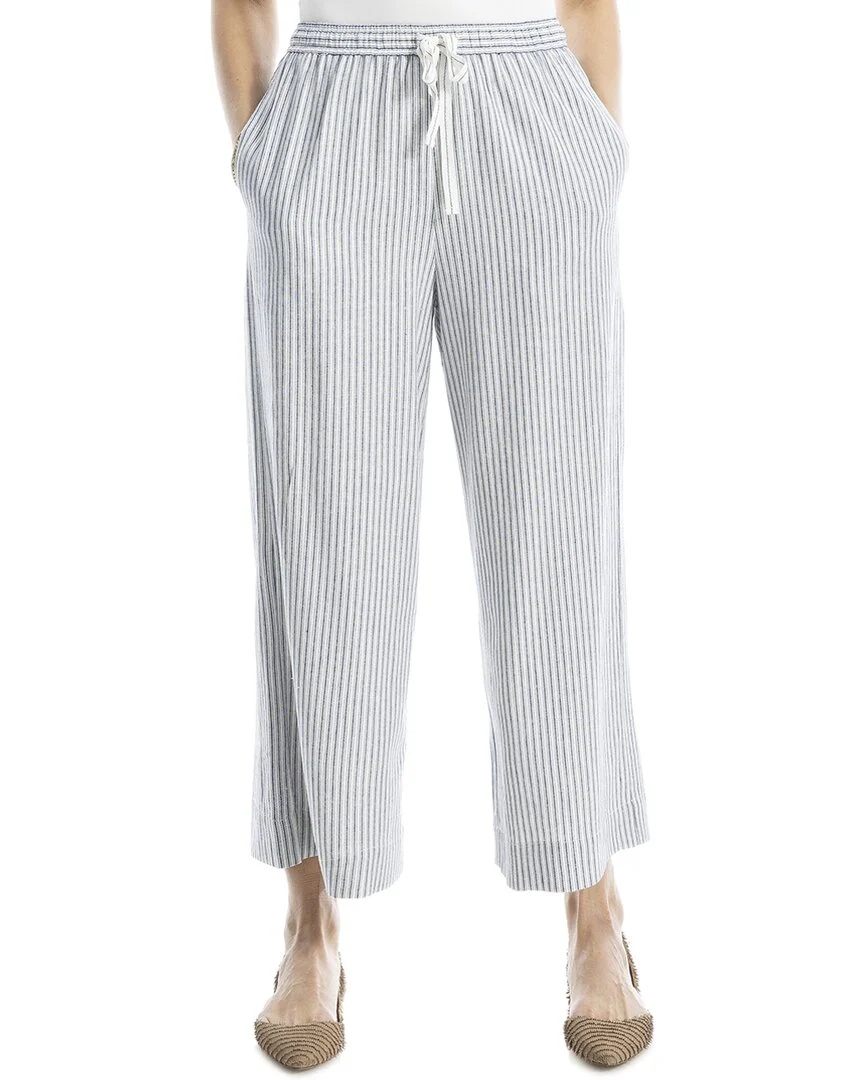 Max Studio Linen-Blend Drawstring Crop Pant