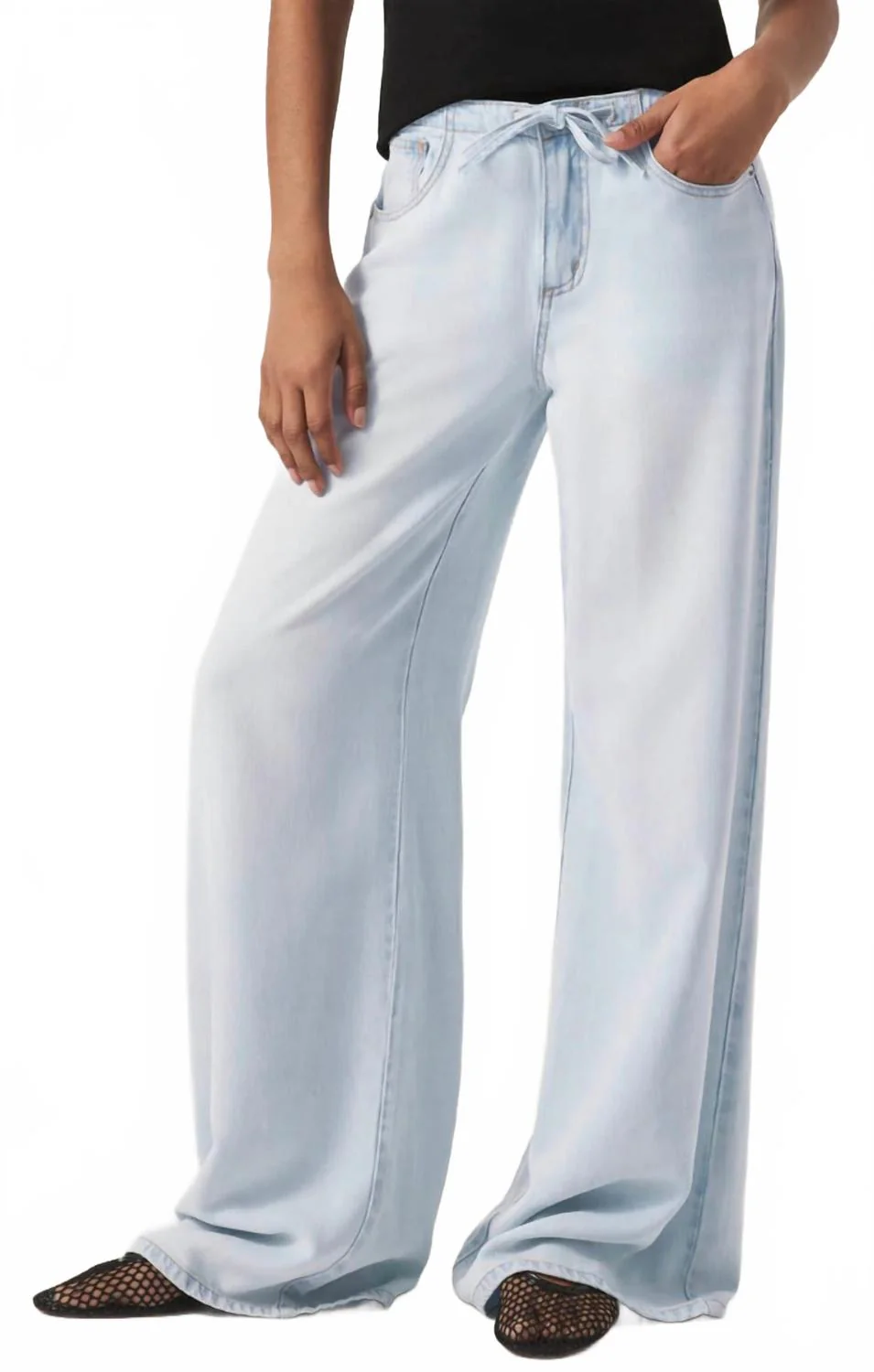 Lounge Denim Pant In Bleached Indigo