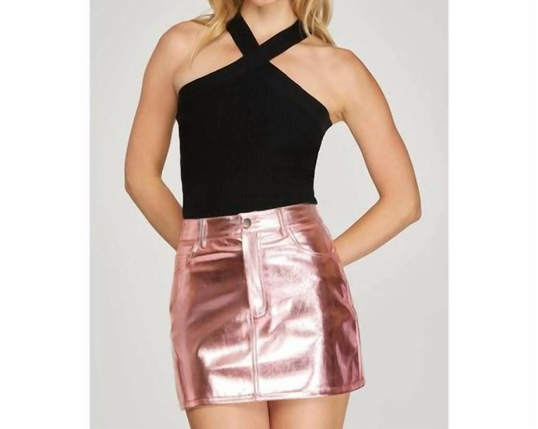 Mini Skirt In Pink