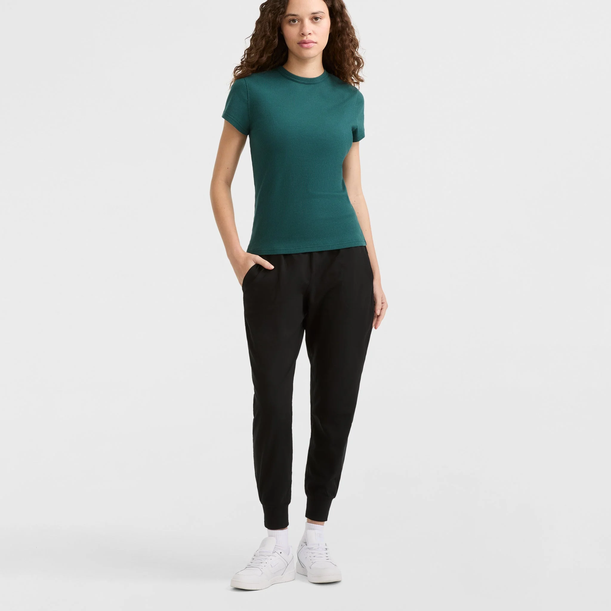 Slim Ribbed Tee, Iconic C Patch
