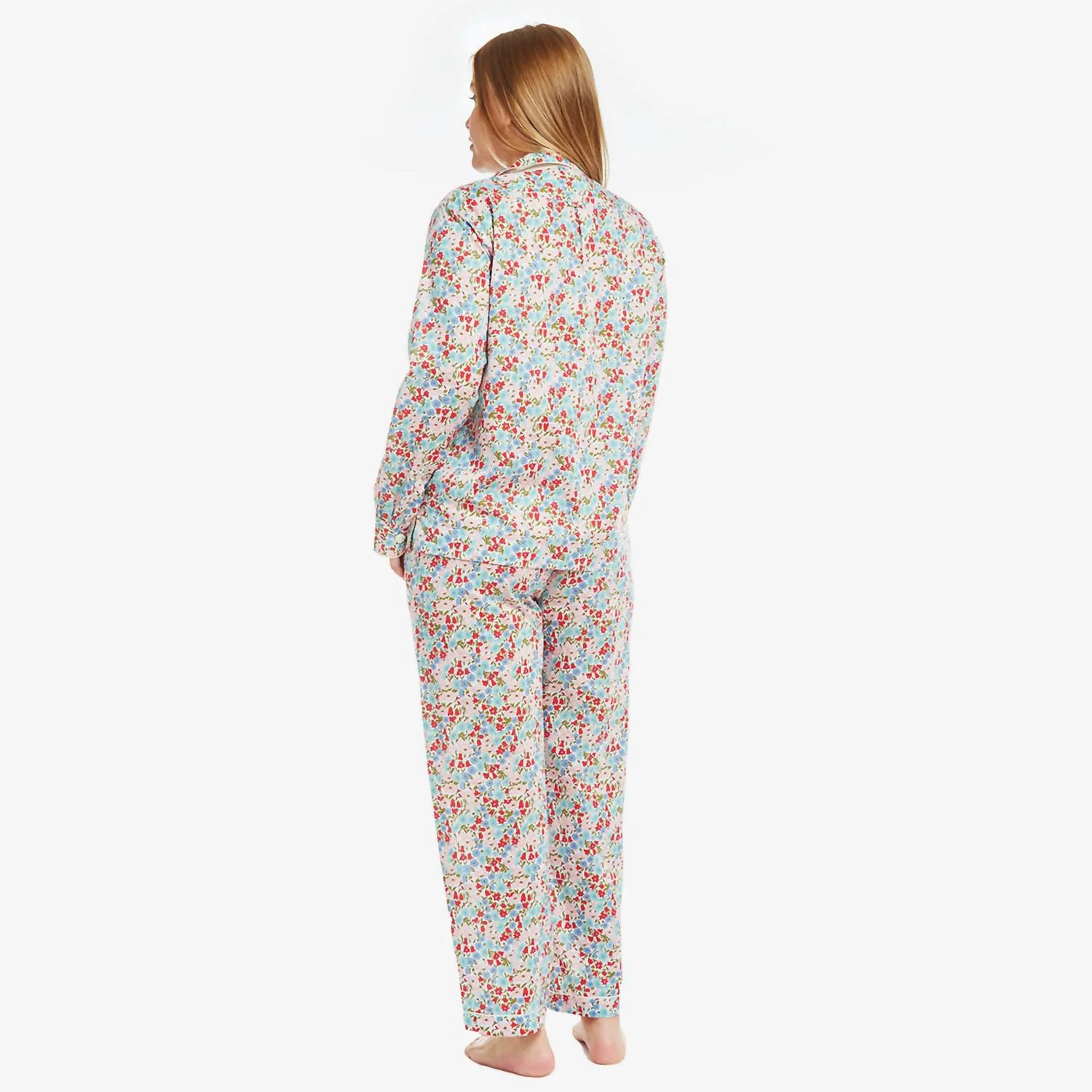 Ayla Liberty Print Pj Set In Poppy/daisy Print