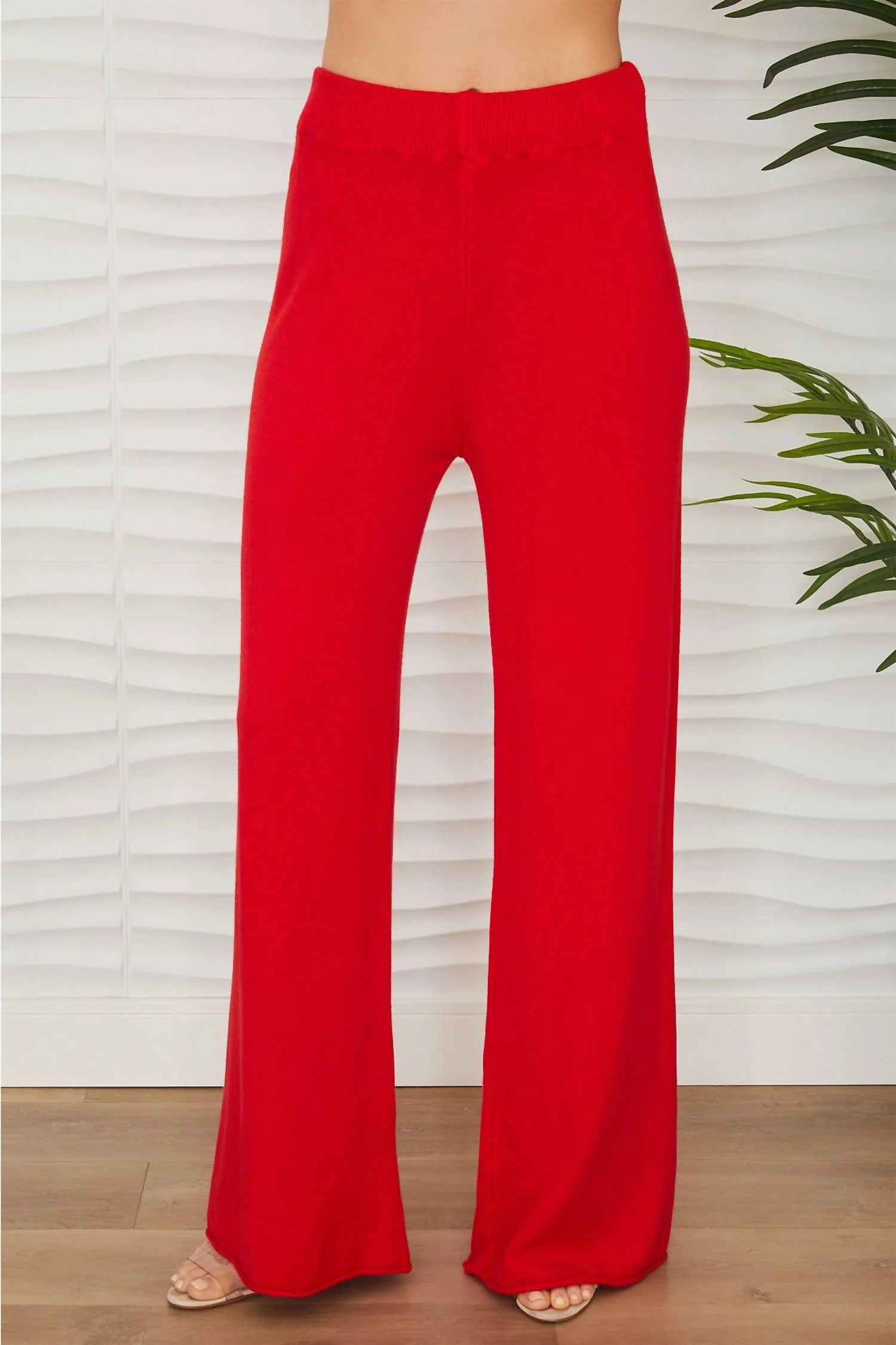 Italian Viscose Knit Flared Pants