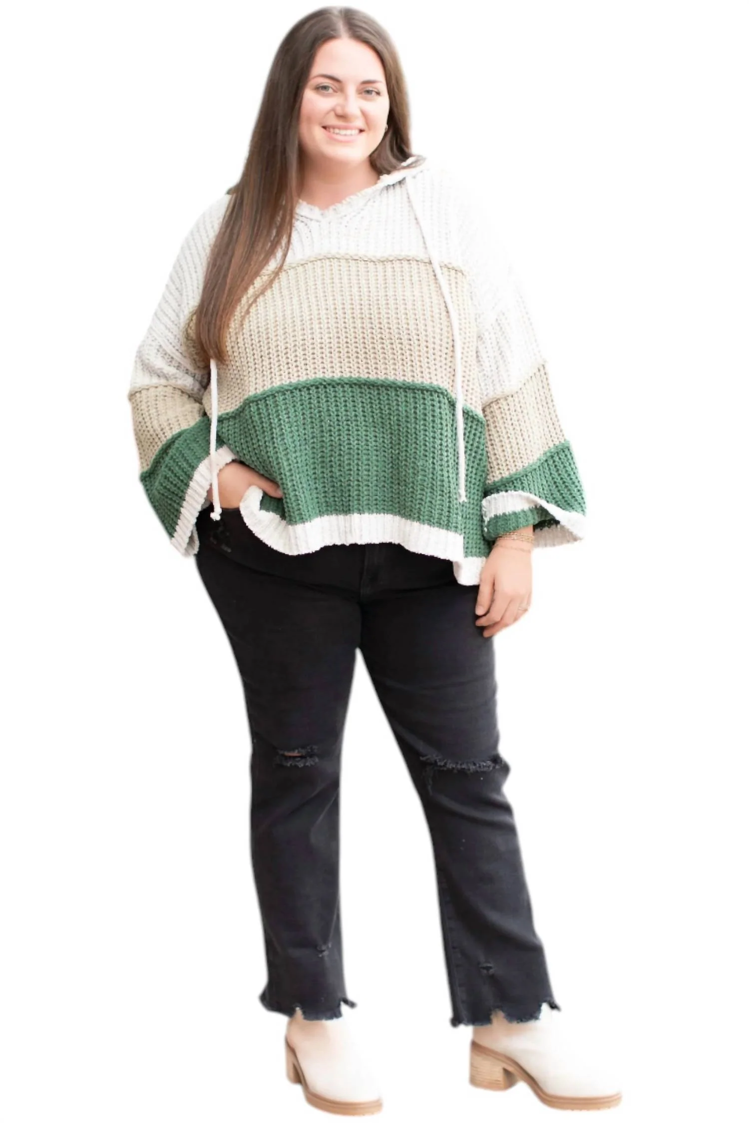 High Rise Straight Leg Jeans Plus Size In Black