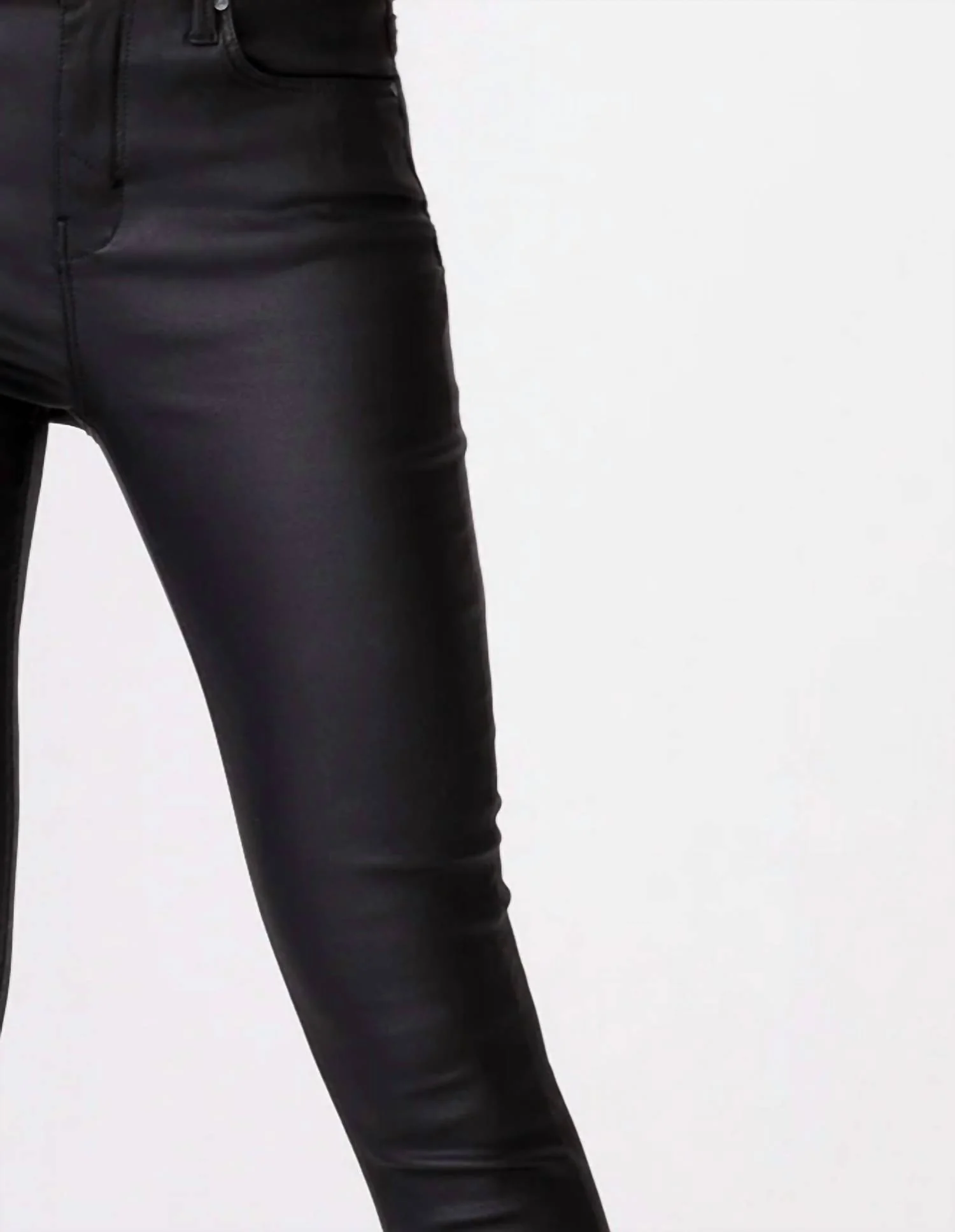 Olivia Skinny Burnished Jeans In Black