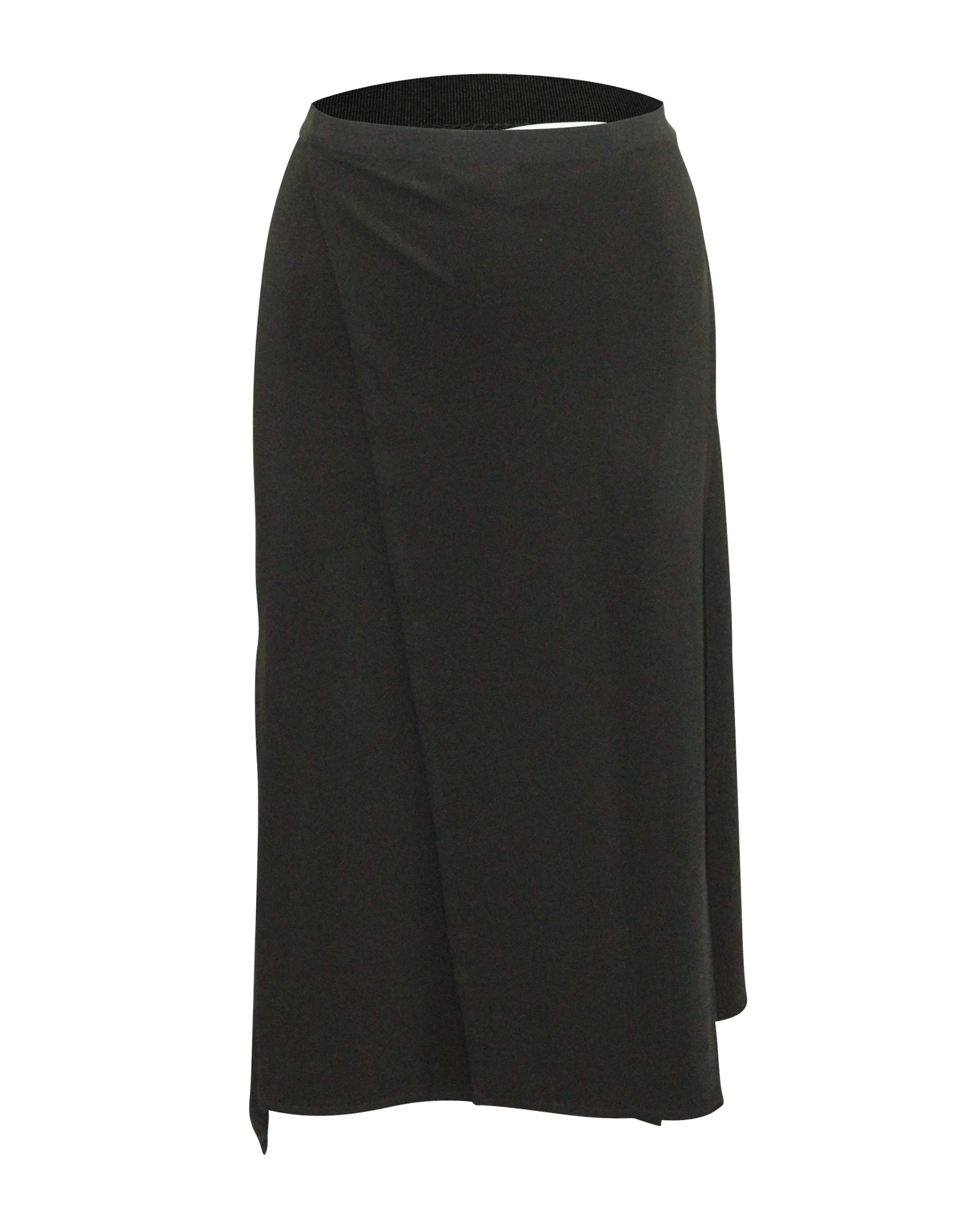 Helmut Lang Staggered Seam Skirt In Black Viscose
