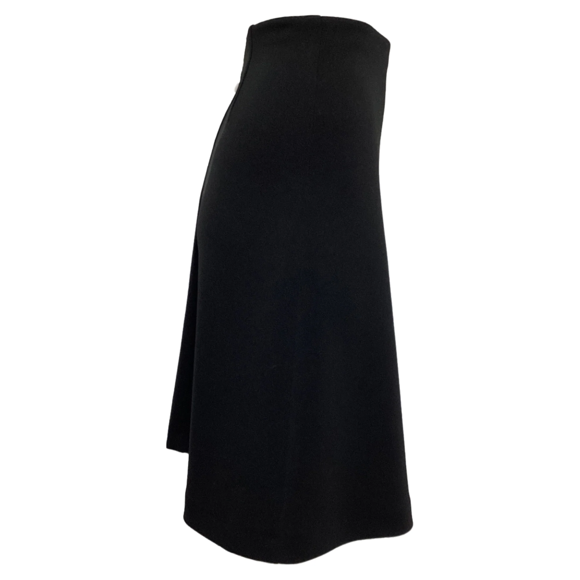 The Row Gotzon Scuba Midi Skirt in Black Polyester