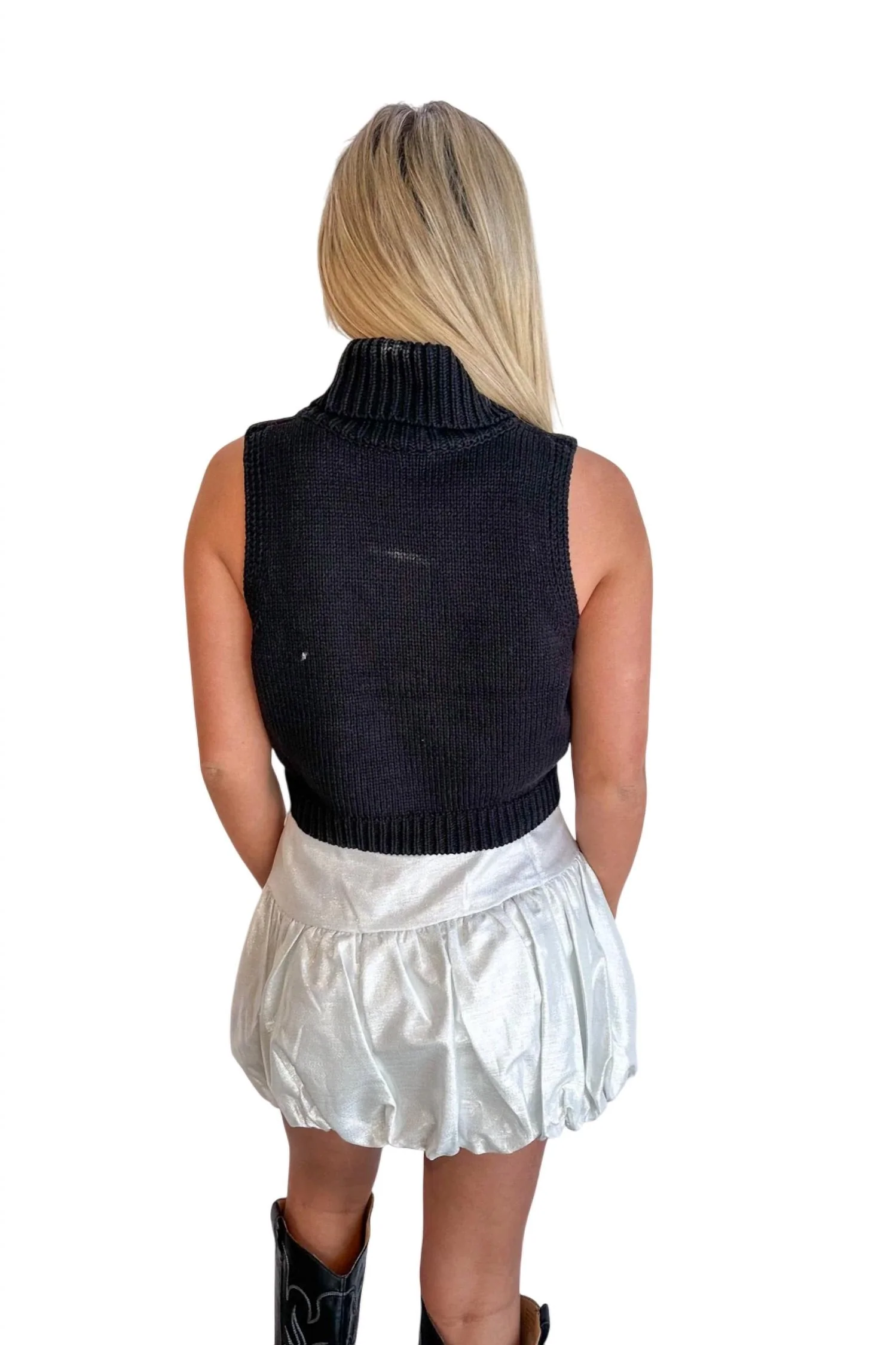 Bells Skirt In Metallic Silver