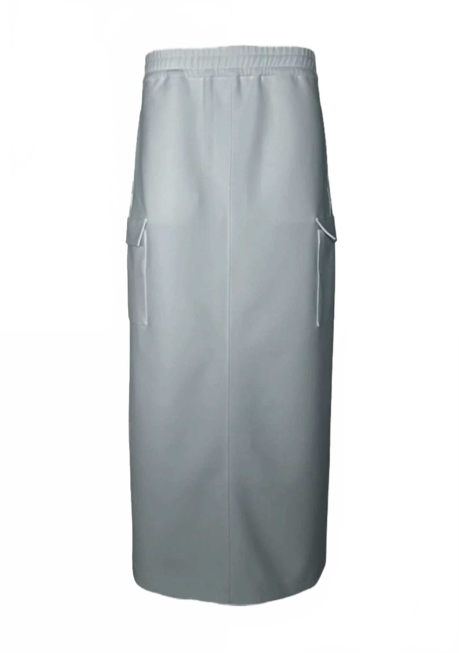 Khloe Long Cargo Skirt In Gray