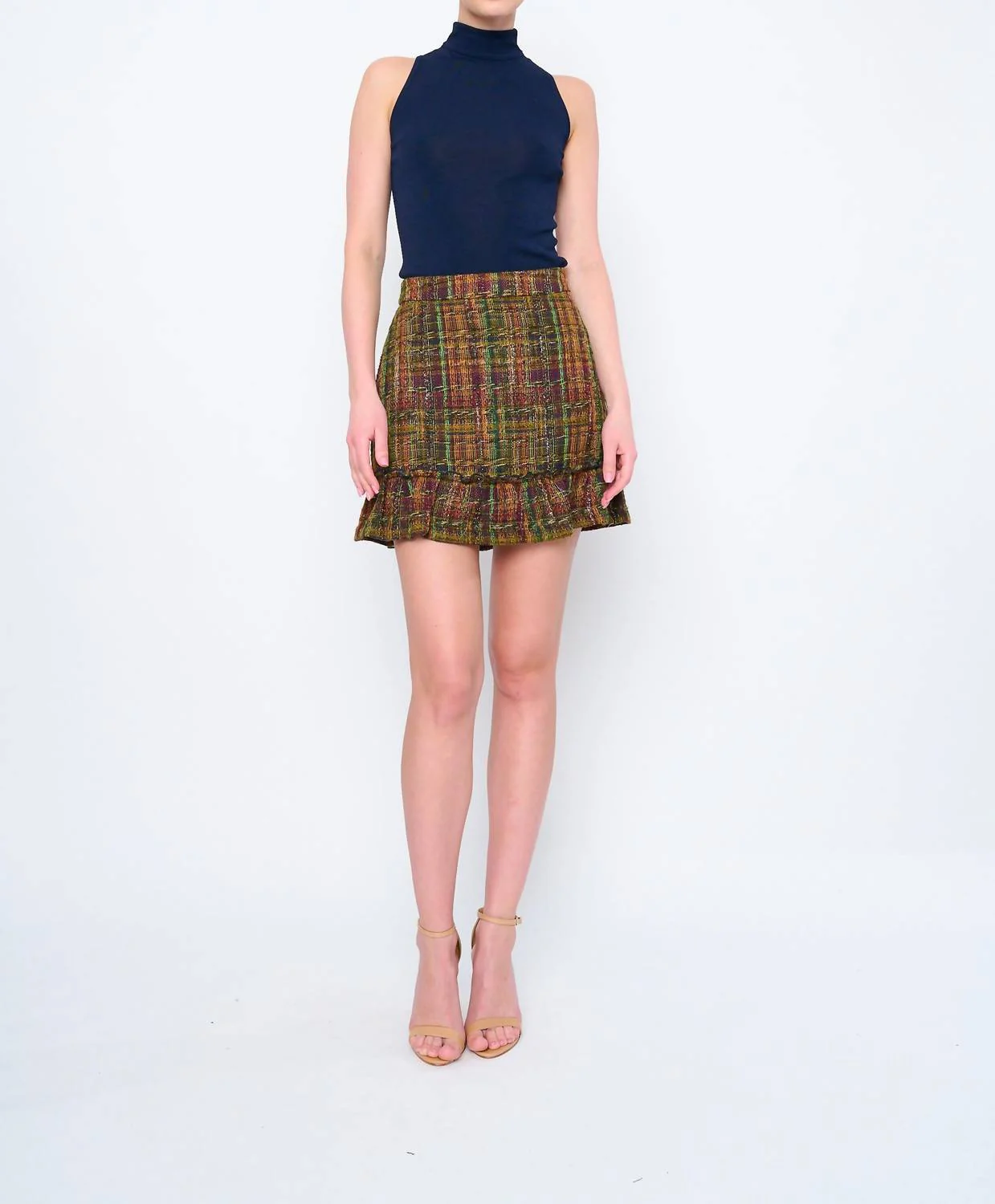 Zenon Skirt In Waffle Tweed