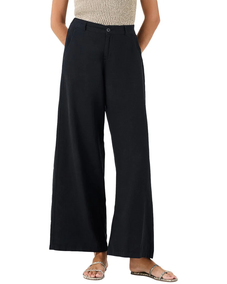 NIC+ZOE Rumba Linen-Blend Wide Leg Trouser