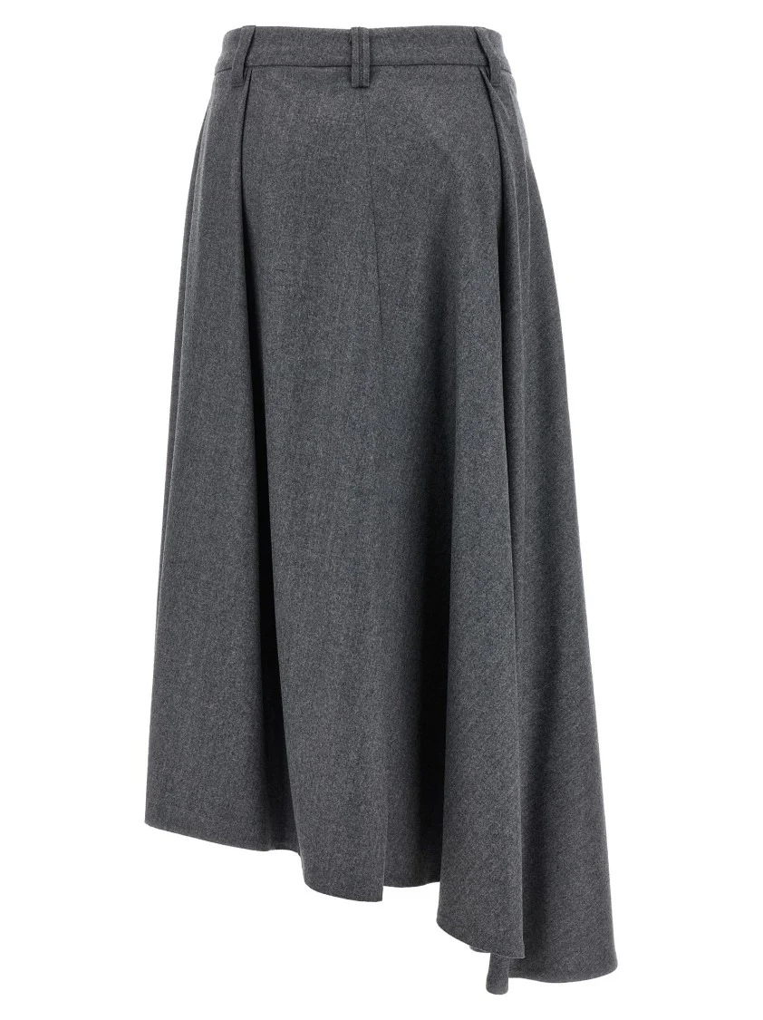 Asymmetrical Wool Skirt