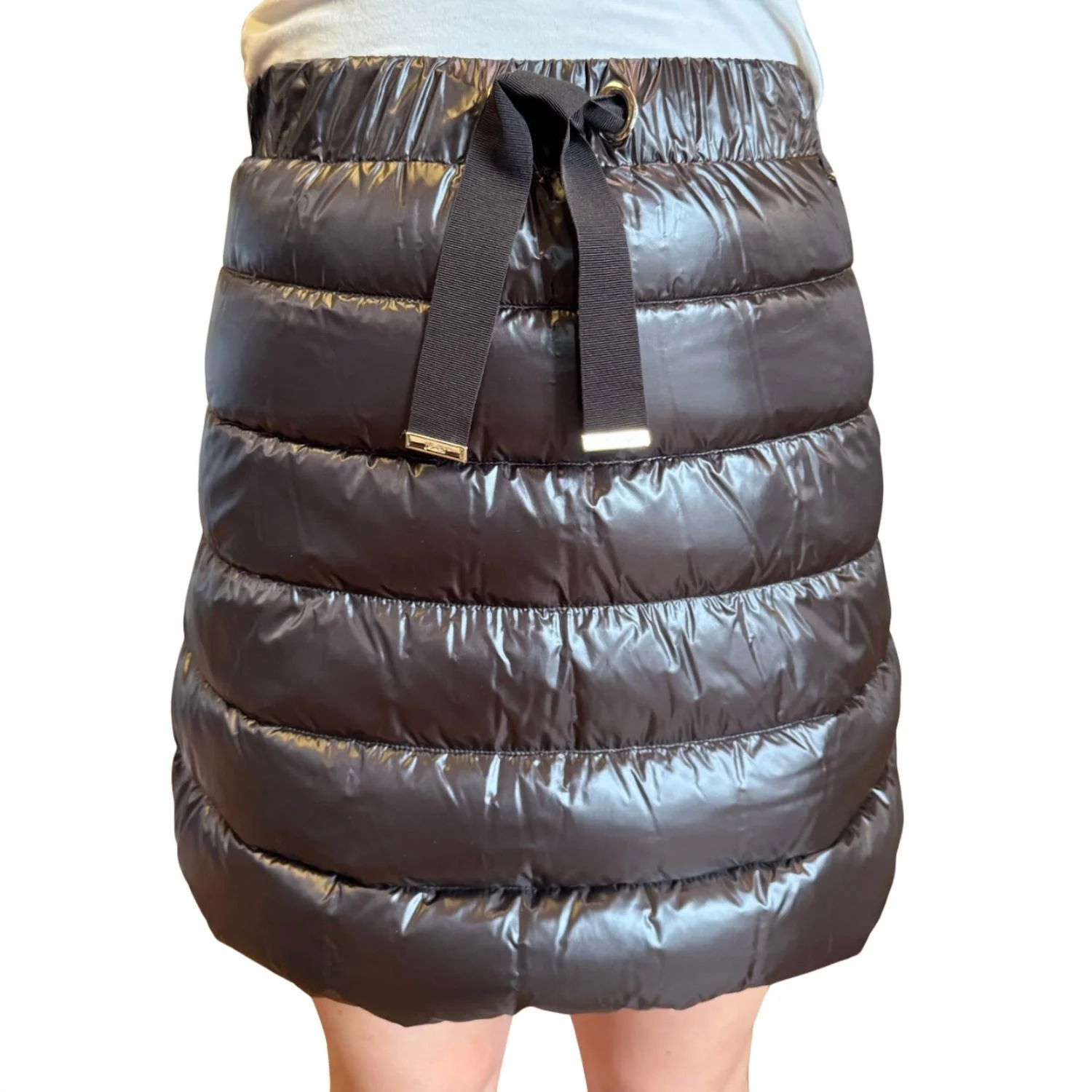 Padded Skirt In Nylon Ultralight In Fondente