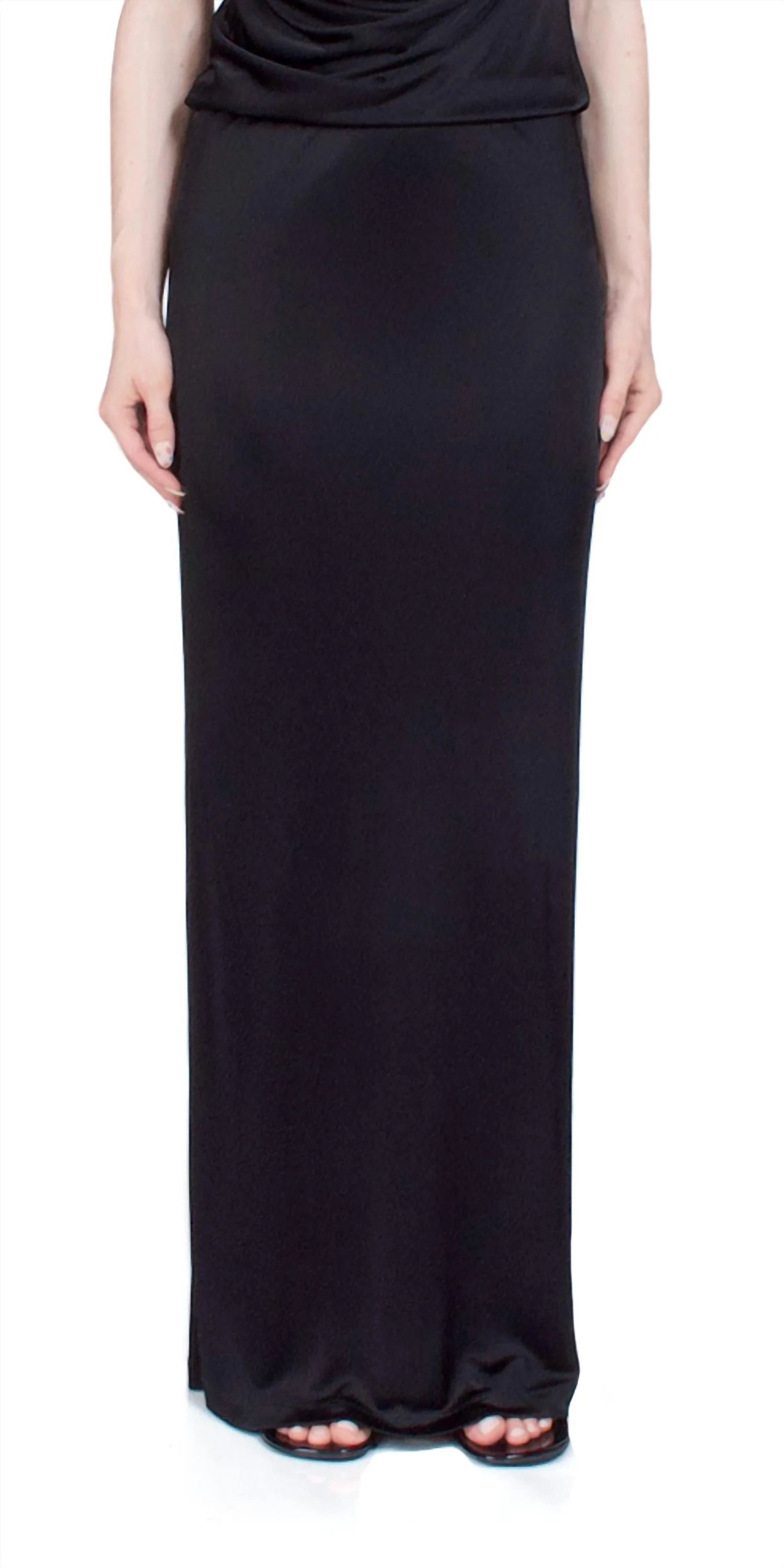 Jersey Maxi Skirt In Black