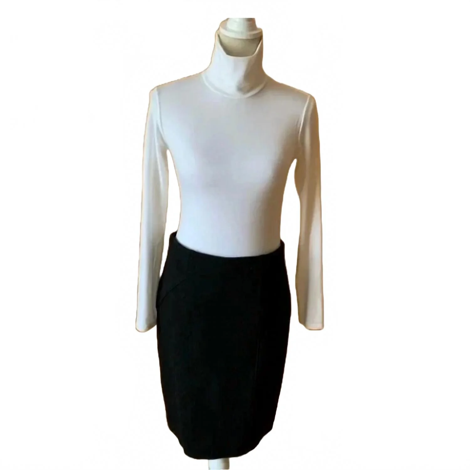 Ponte Knit Skirt In Black