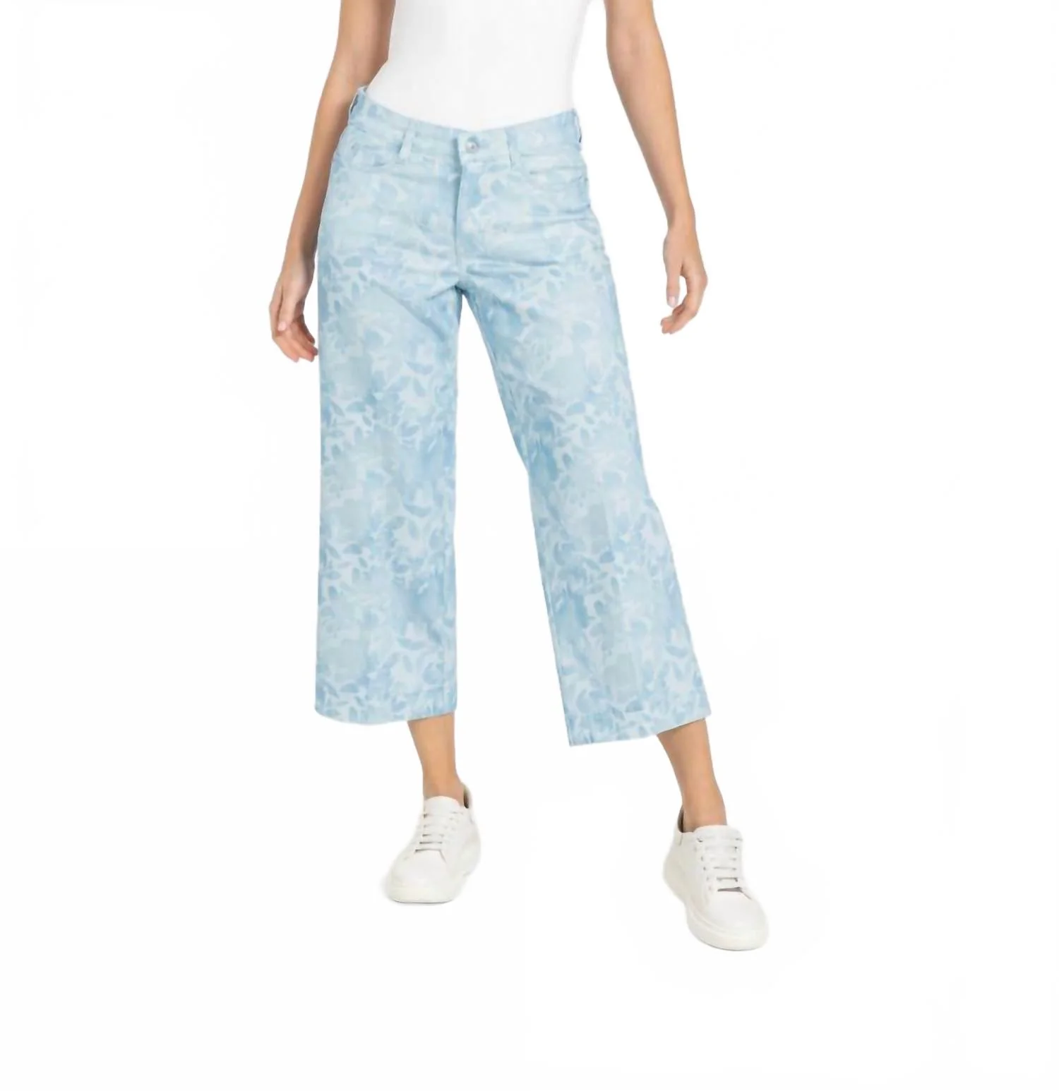 Women's Dream Culotte Pant In Cloudy Blue Print