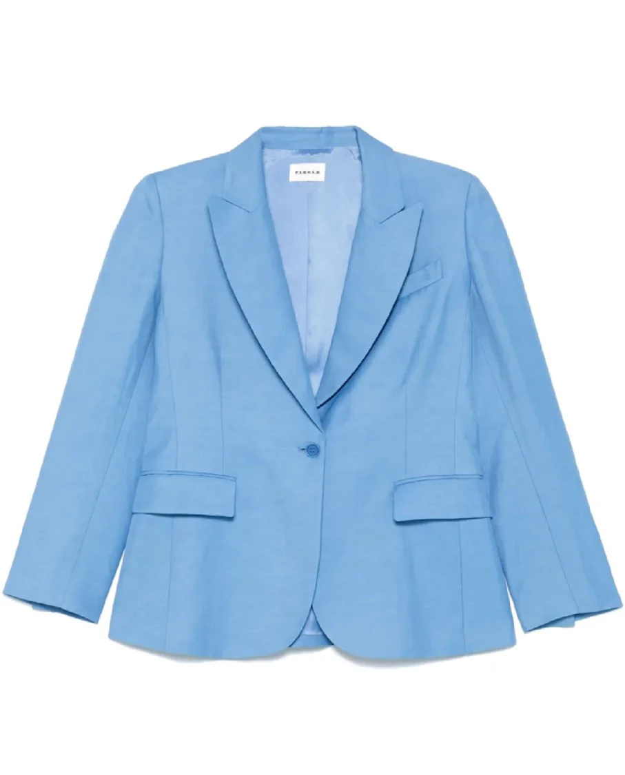 Tailored Single-Breasted Blazer With Notched Lapel