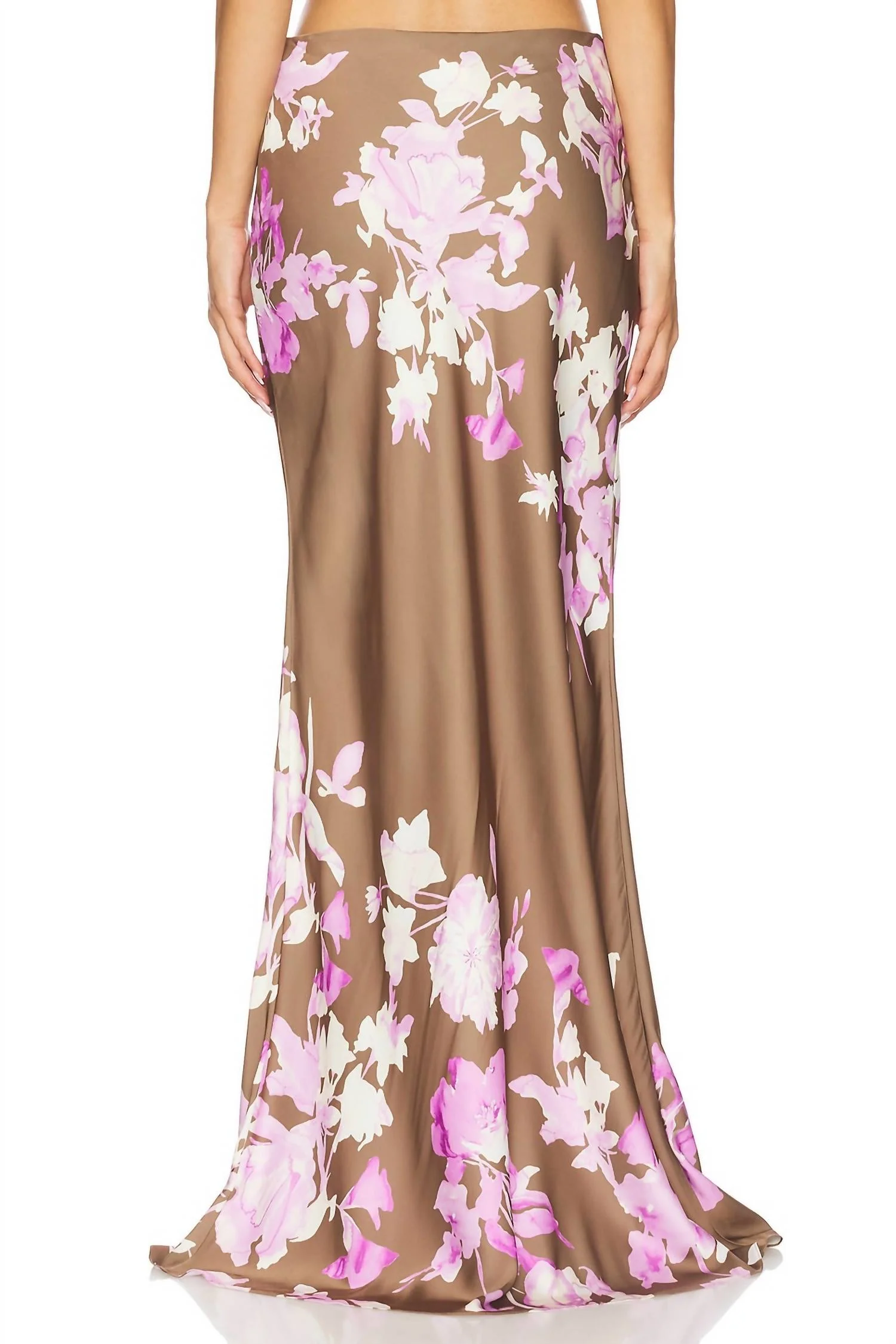 Maxi Skirt In Brown/pink