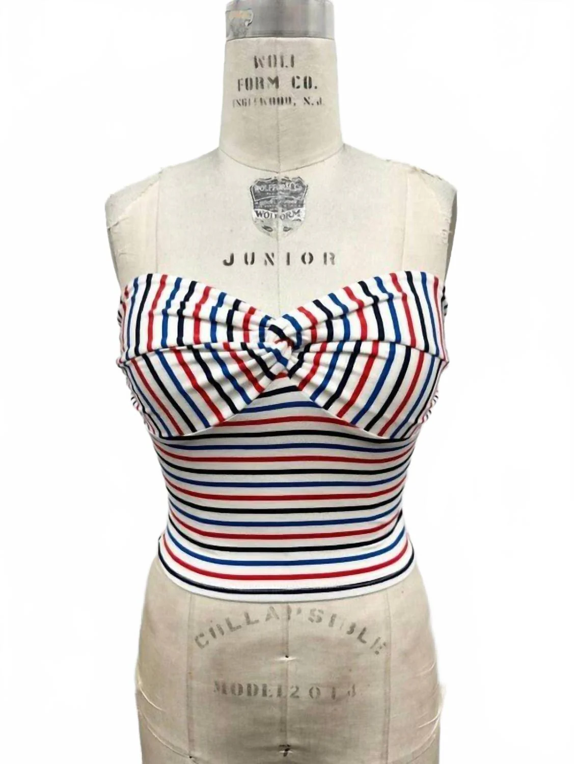 July Midi Set In Red/white/blue Stripe