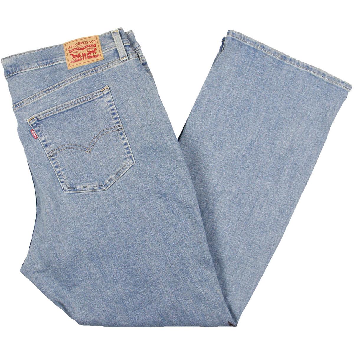 Plus Womens High Rise Light Wash Bootcut Jeans