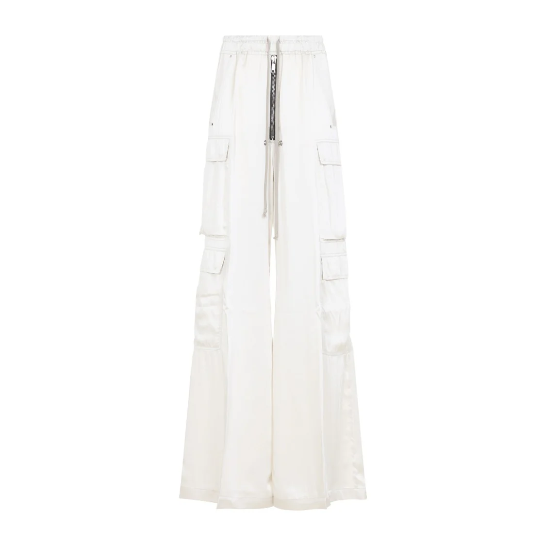 Dinge White Acetate Cargobelas Pants