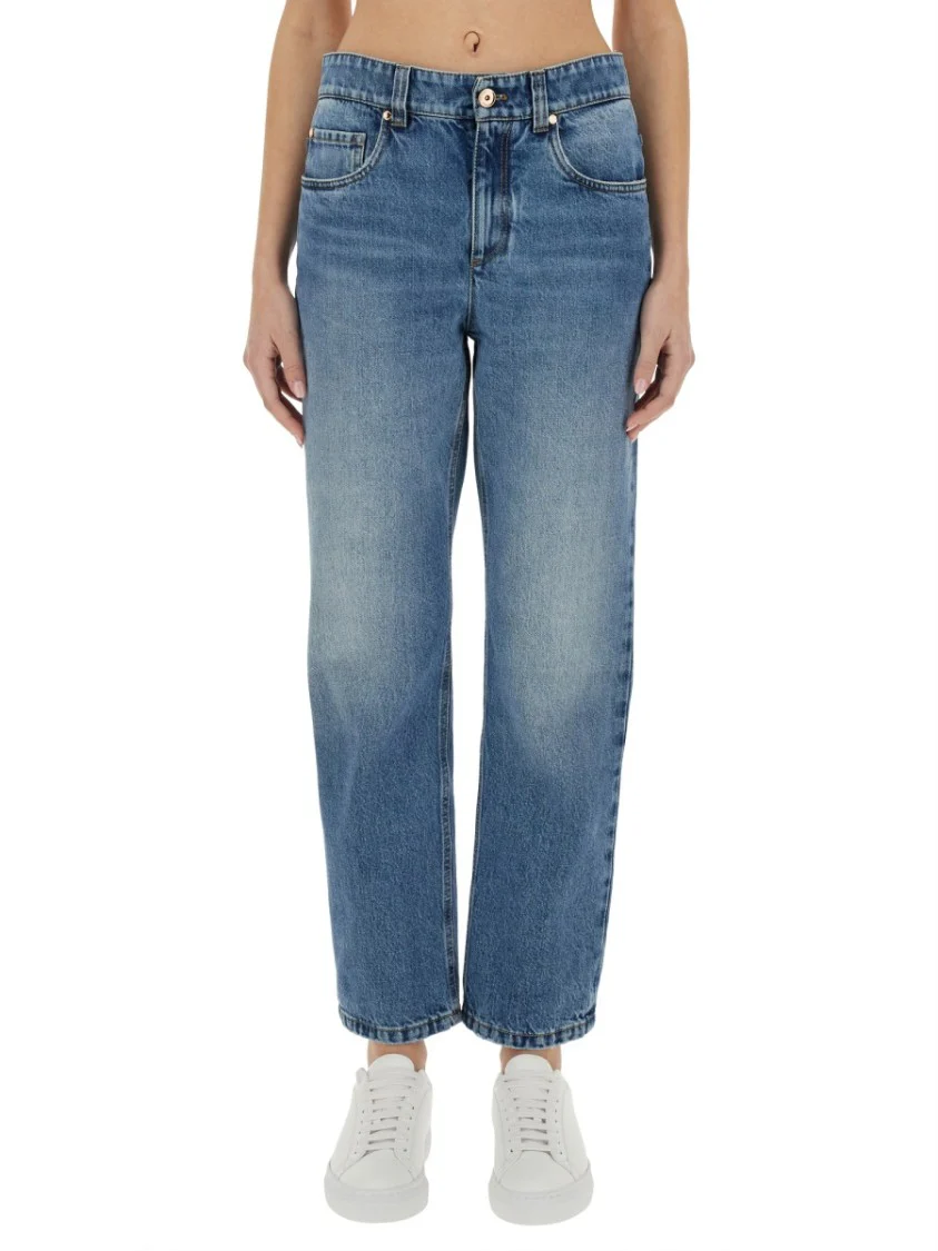 Light Blue Straight-Leg Jeans