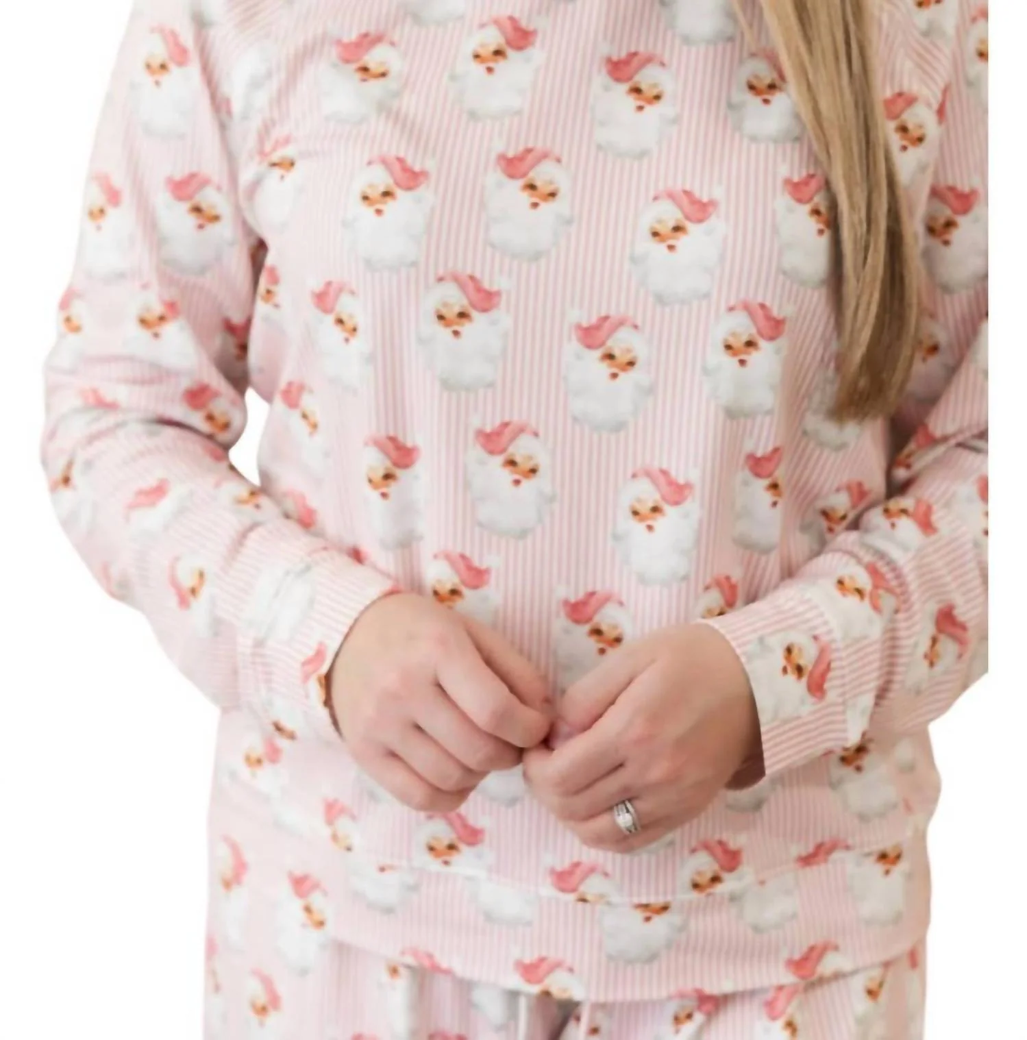 Annie Santa Baby Pant Set In Pink