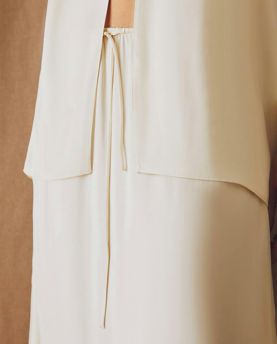 ECRU SILK SKIRT