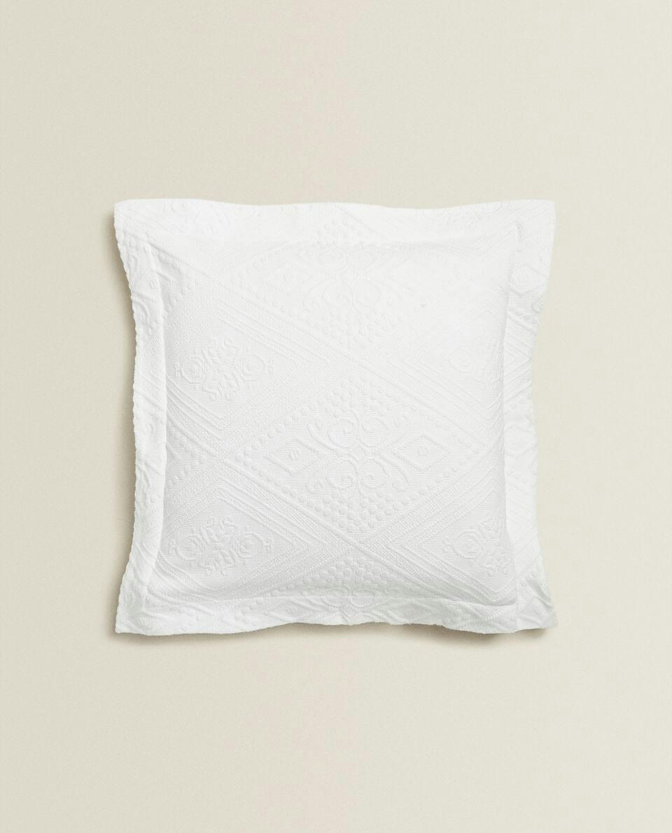 COTTON CUSHION COVER WITH GEOMETRIC DESIGN